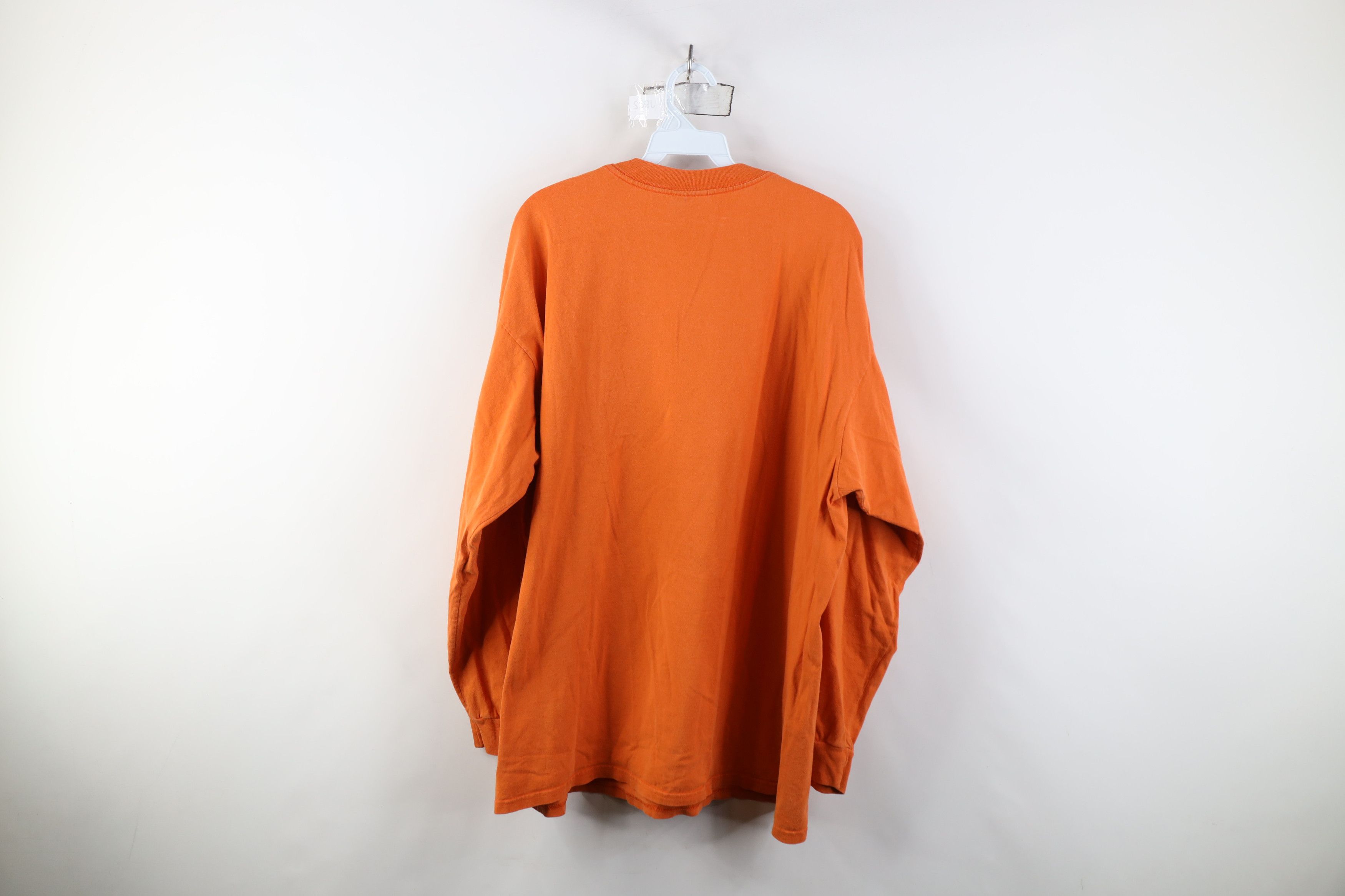 Nike Vintage Y2K Nike Center Swoosh Long Sleeve T-Shirt Orange Size US XL / EU 56 / 4 - 11 Thumbnail