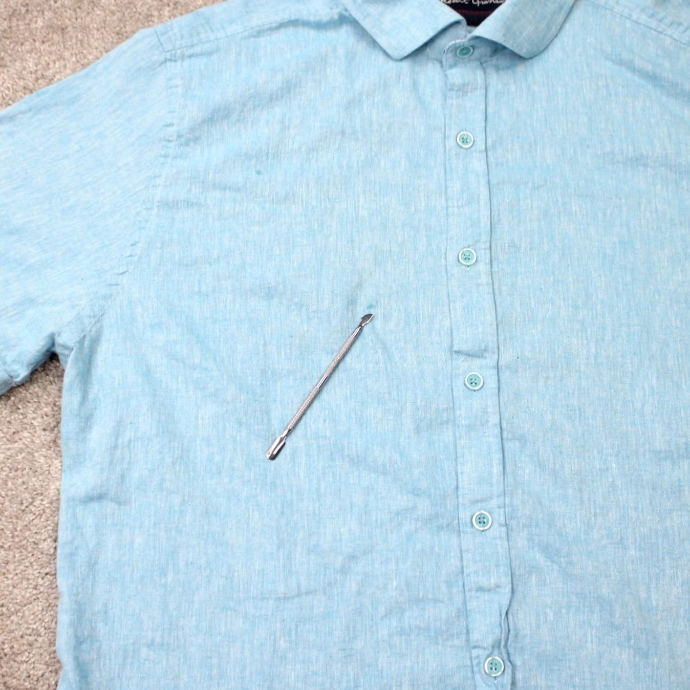Robert Graham Robert Graham Blue Shirt Men 3XL Button-Up Cotton Linen Check Long Sleeve Classic Fit Shirt Size US XXL / EU 58 / 5 - 7 Thumbnail