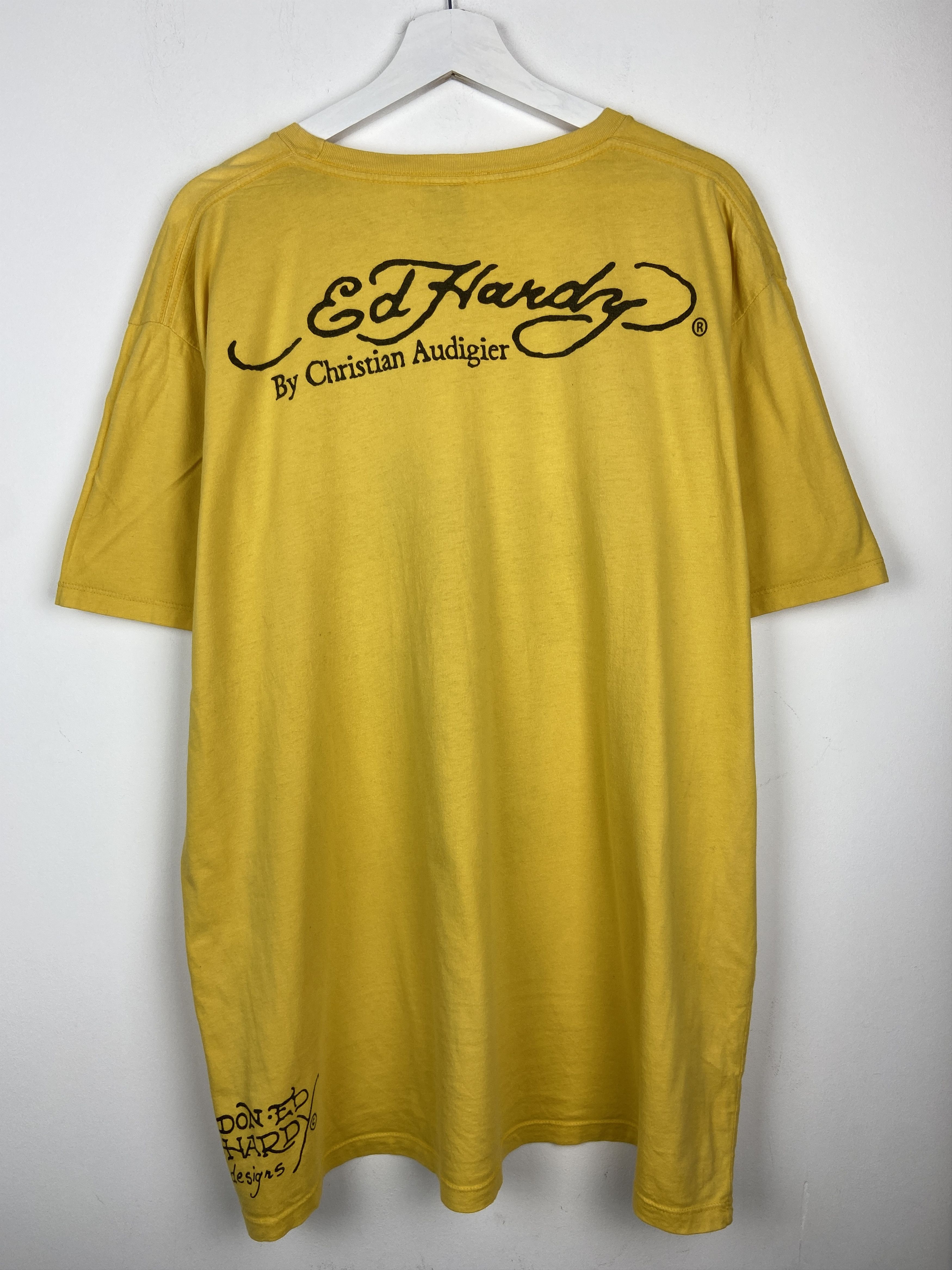 Ed Hardy Y2k Vintage Ed Hardy Dragon Surf Graphic T Shirt Tee Size US XL / EU 56 / 4 - 3 Thumbnail