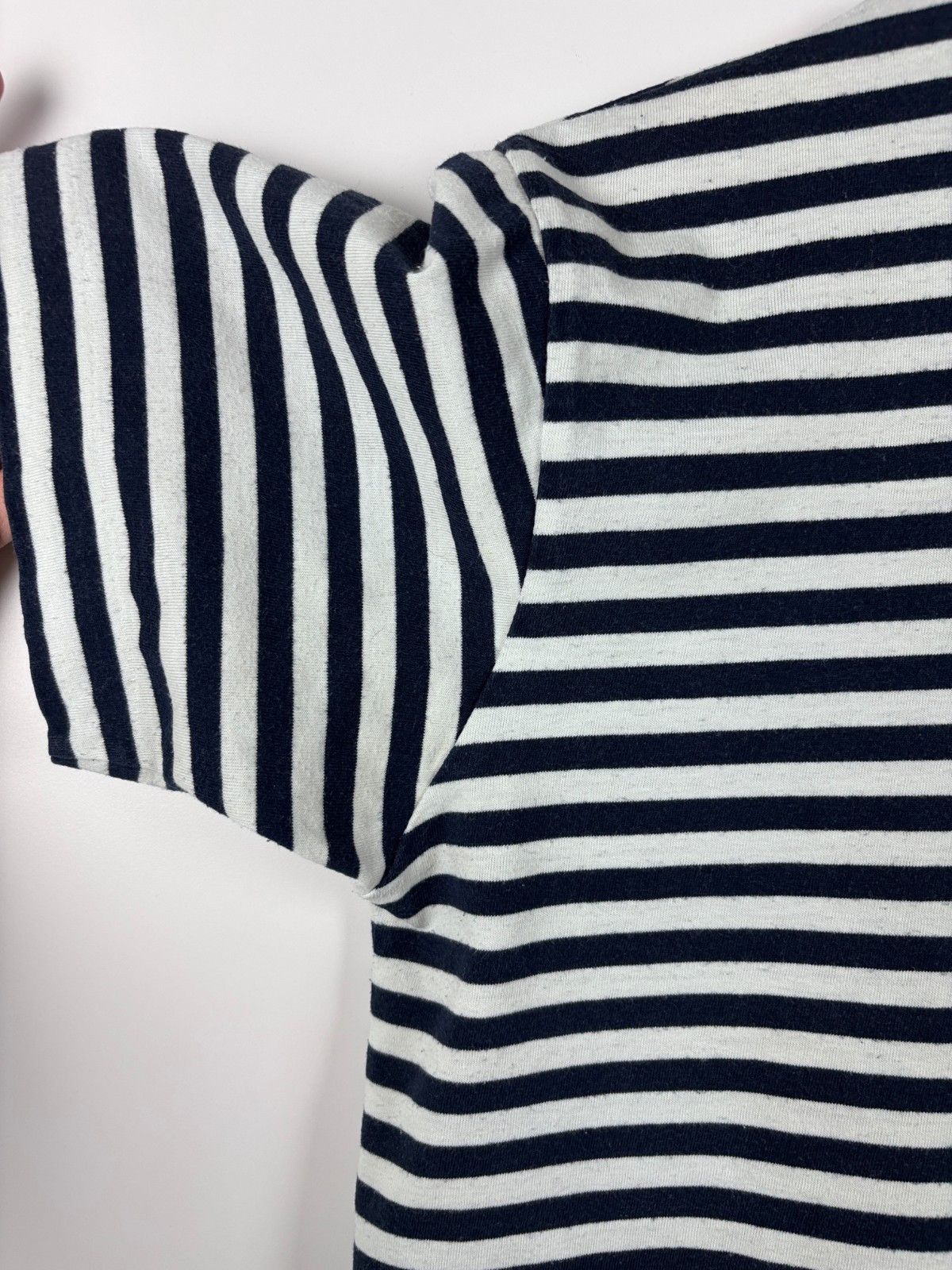 Comme des Garcons PLAY Comme Des Garcons Play Striped T-Shirt White Blue Size ~M Size M / US 6-8 / IT 42-44 - 4 Thumbnail