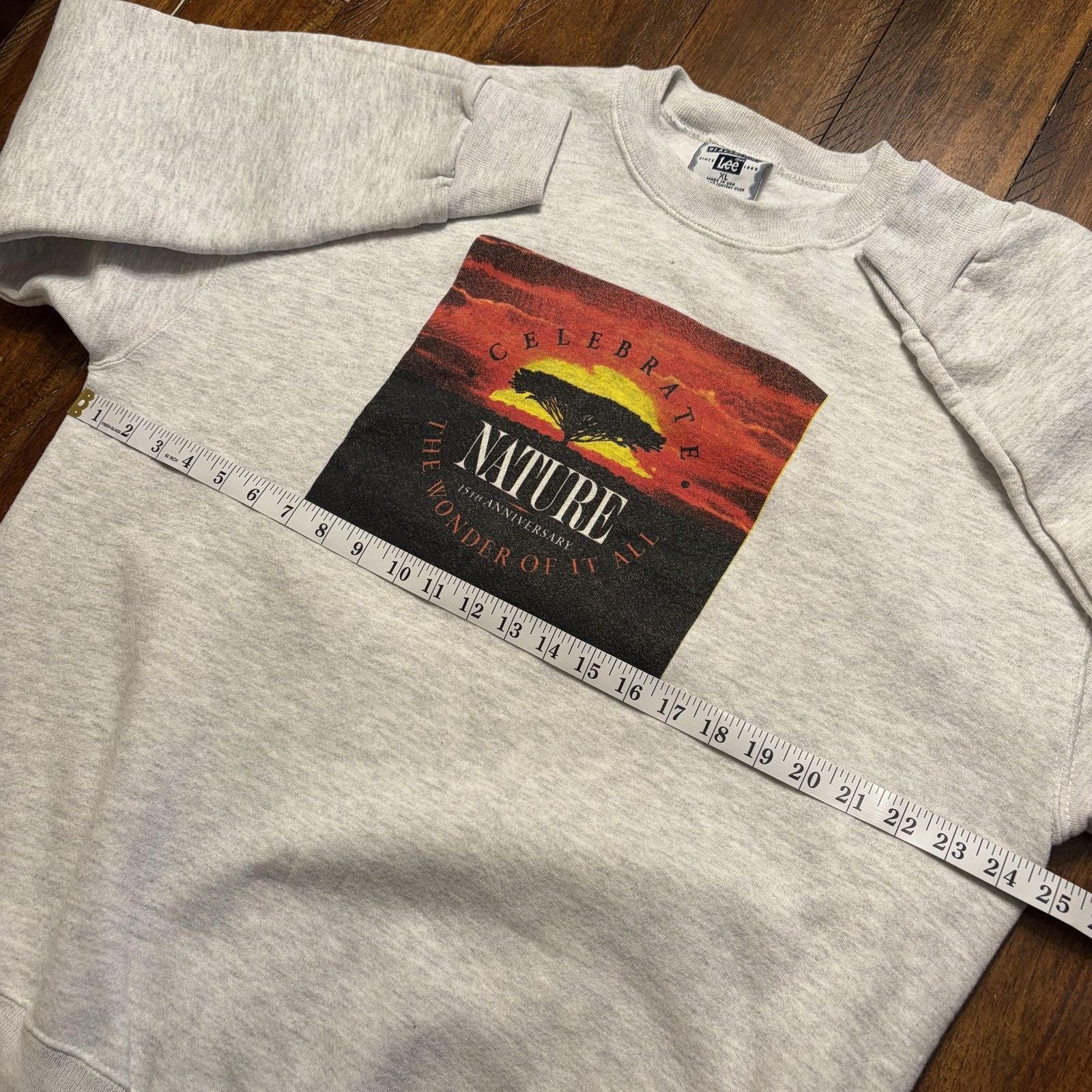 Lee Vtg Lee Celebrate Nature Sweatshirt XL Gray Fleece USA 90s Size US XL / EU 56 / 4 - 6 Thumbnail