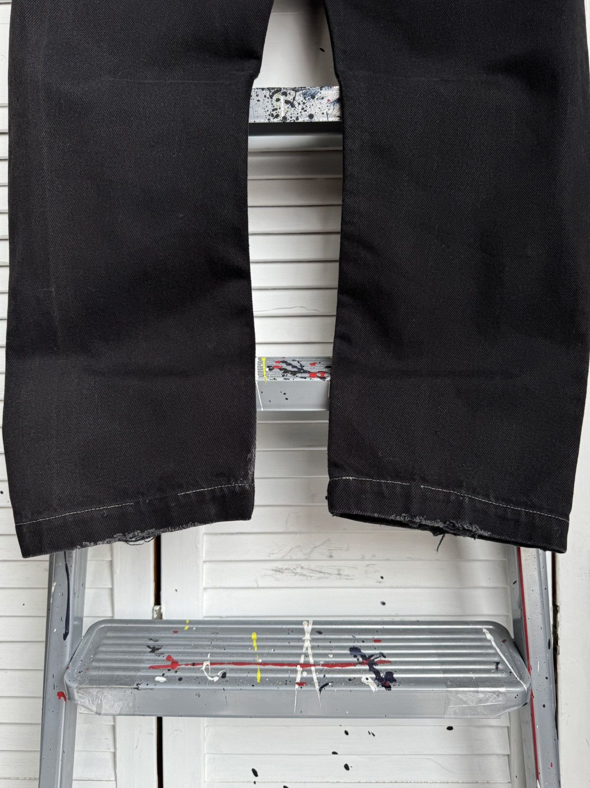Levi's Levis 615 Vintage Black Jeans Straight Fit Orange Tab Size US 30 / EU 46 - 6 Thumbnail