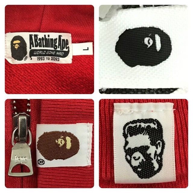Bape BAPE Red x red camo shark full zip hoodie a bathing ape Size US L / EU 52-54 / 3 - 7 Thumbnail