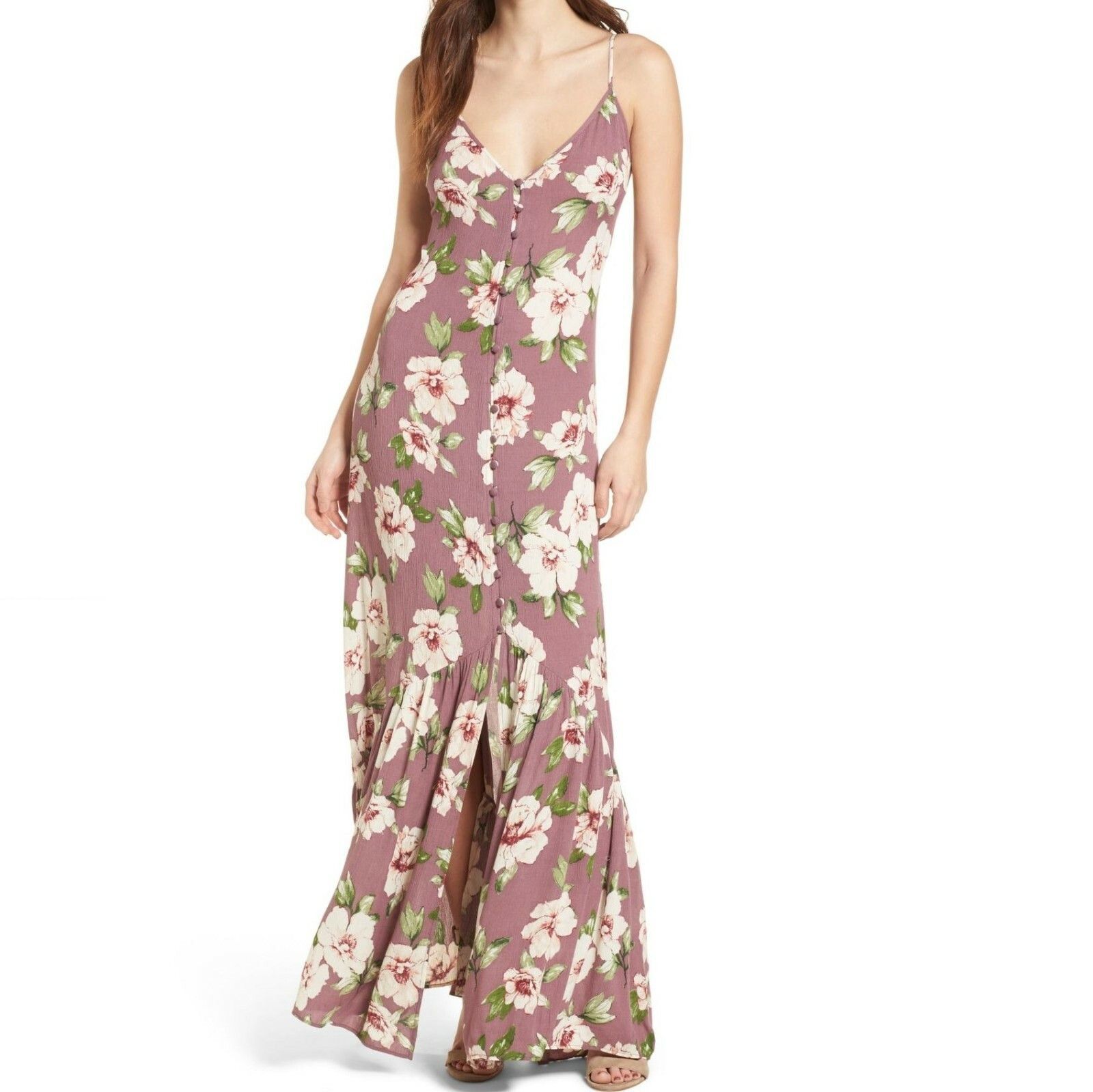 BP. Floral Button Front Maxi Dress in size Small MSRP $59 NWOT Size S / US 4 / IT 40 - 1 Thumbnail
