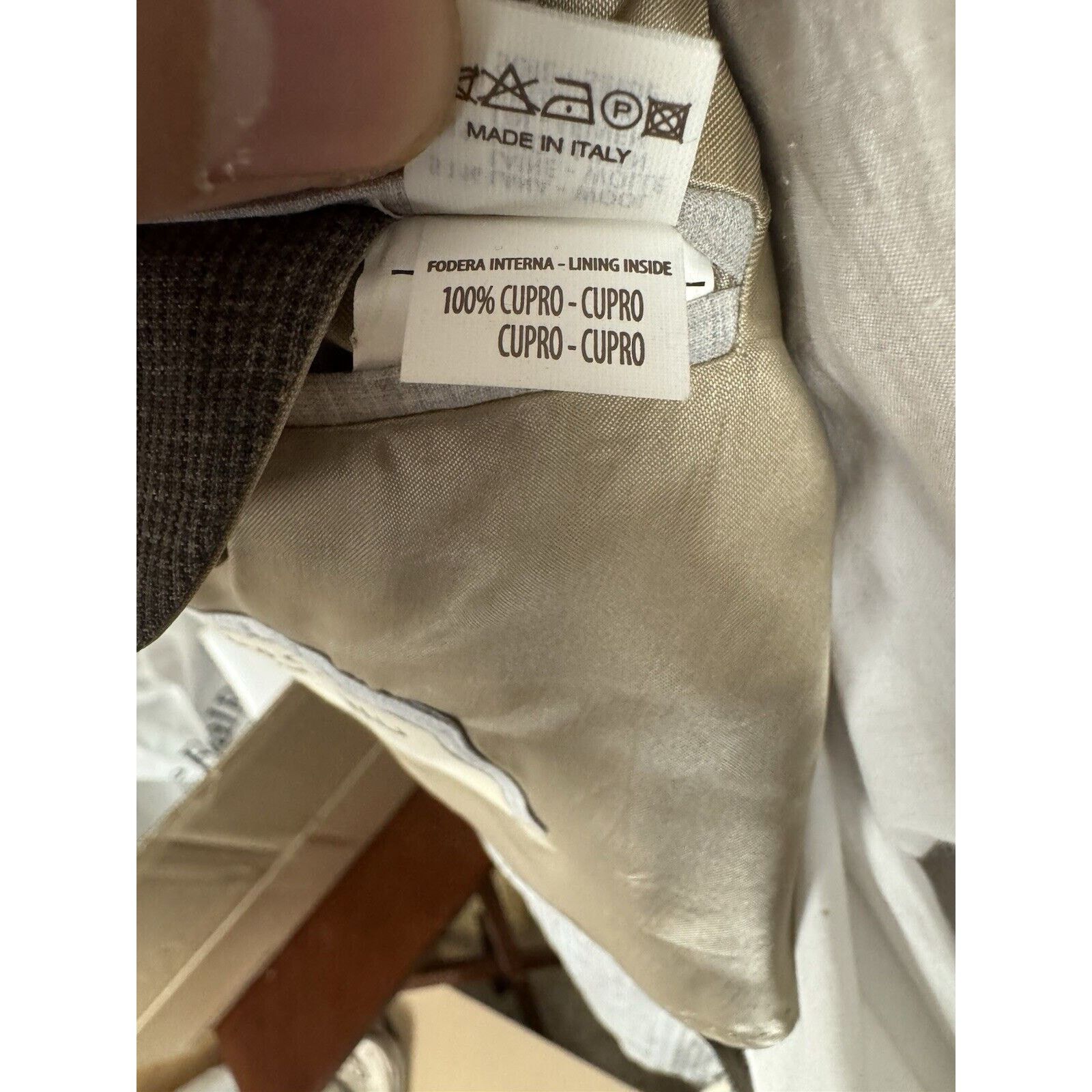 Brunello Cucinelli Brunello Cucinelli Prince Of Wales Taupe Sportcoat IT 54/ 44 Size 44R - 8 Thumbnail