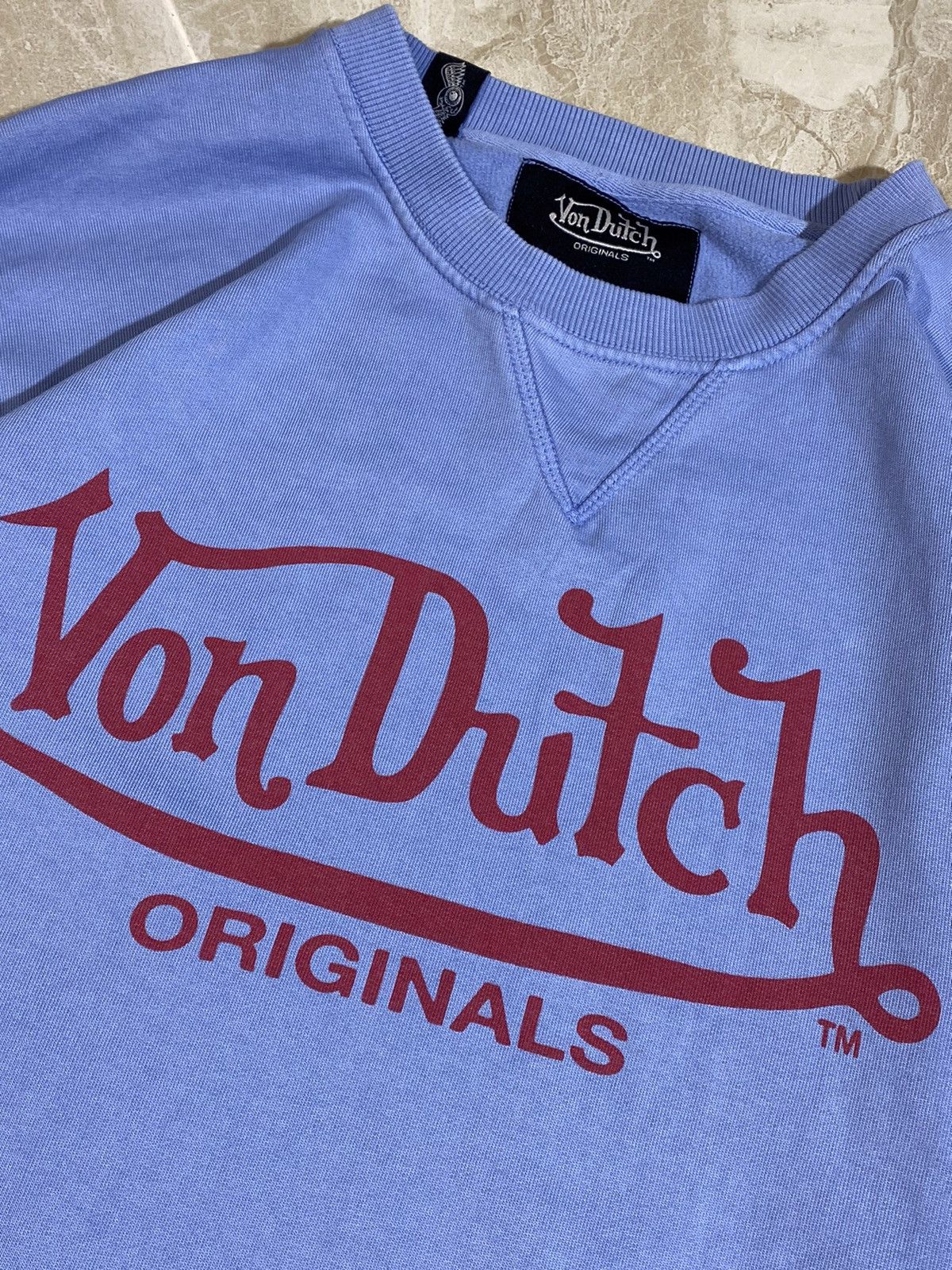 Von Dutch 🔥 00s VON DUTCH CREWNECK SWEATSHIRT SKY BLUE Y2K STYLE 🔥 Size US L / EU 52-54 / 3 - 3 Thumbnail