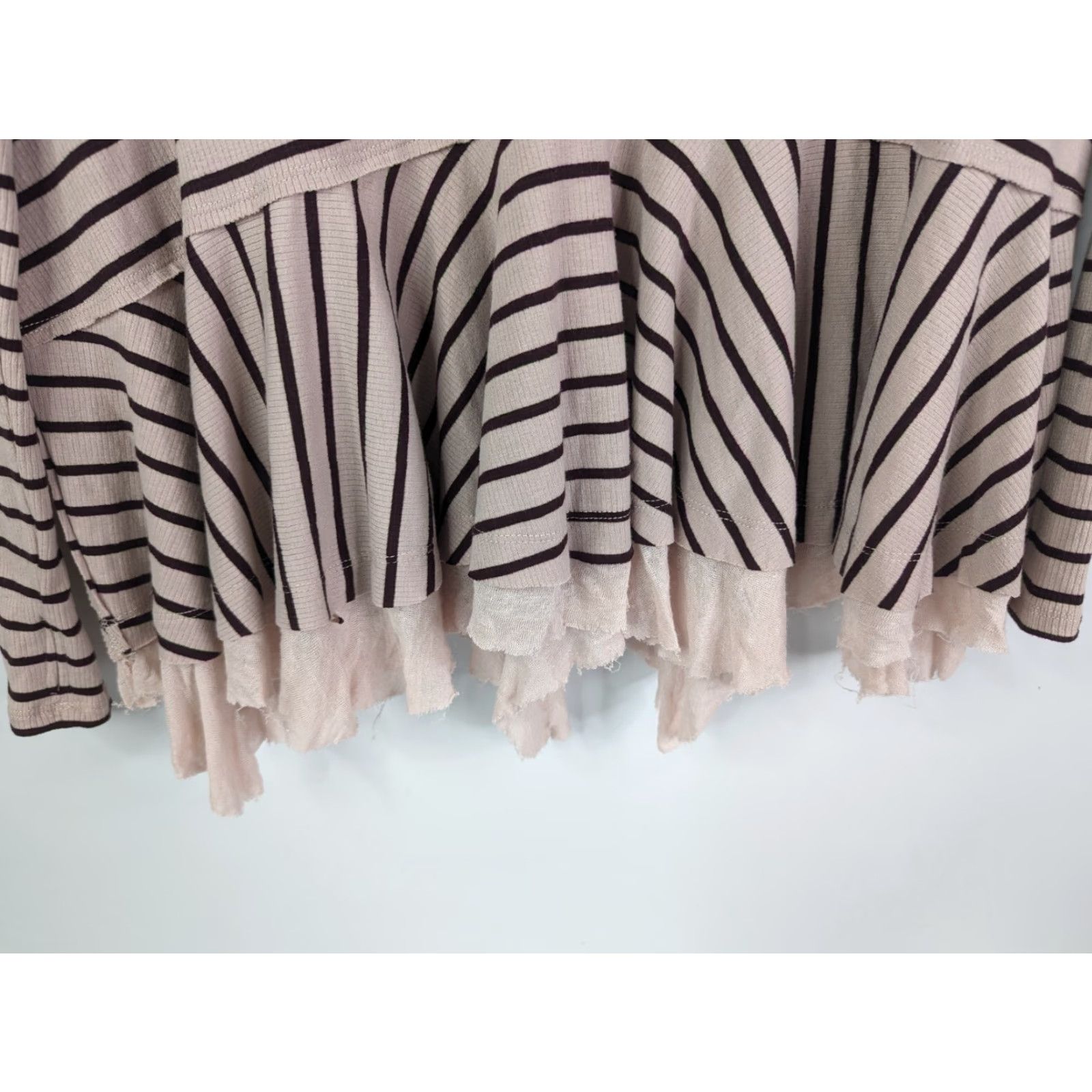 Vintage We The Free Long Sleeve Tangerine Tee Light Mauve Striped Top XS Pink Bohemian, We The Free Tunic, Relaxed Size XS / US 0-2 / IT 36-38 - 3 Thumbnail