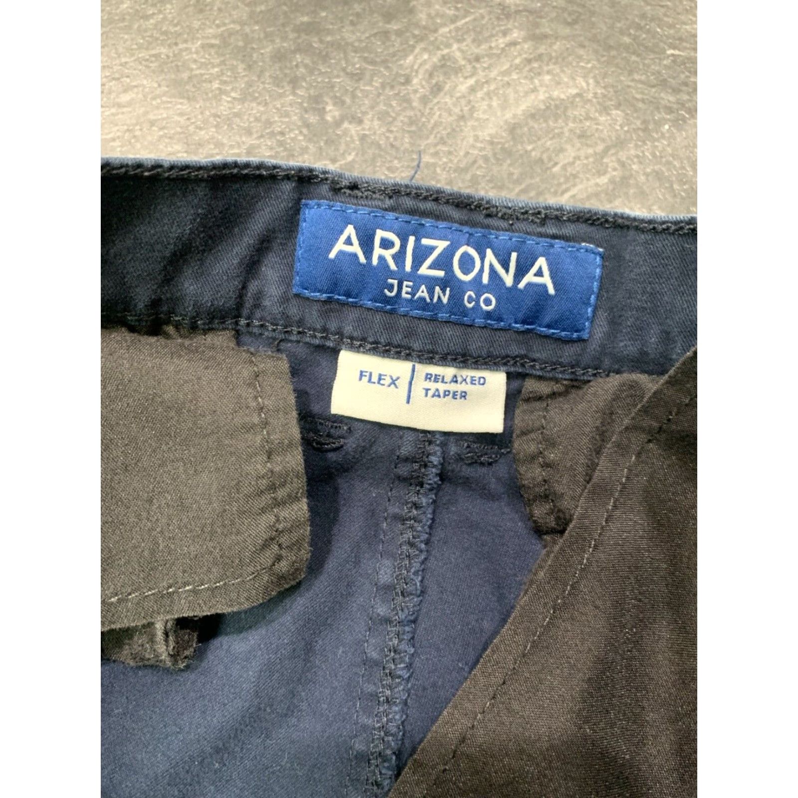 Vintage VINTAGE Arizona Slim Chino Pants Mens 29x32 Blue Slim Fit Flat Front Button 98% Cotton 2% Spandex Regular Size US 29 - 5 Thumbnail