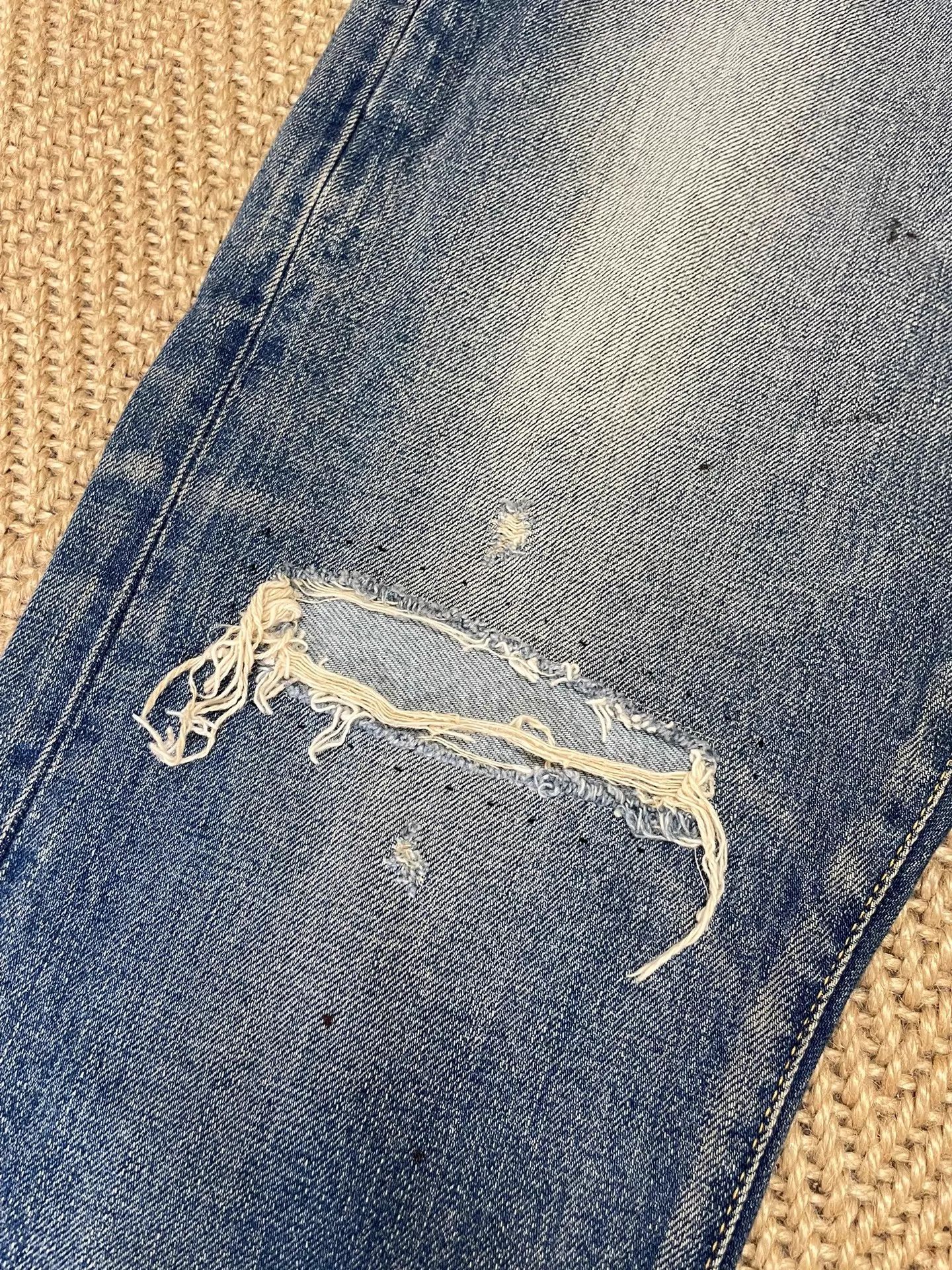 Vanquish VANQUISH FRAGMENT Slash Oil Wash Distress Jeans New Size US 30 / EU 46 - 6 Thumbnail