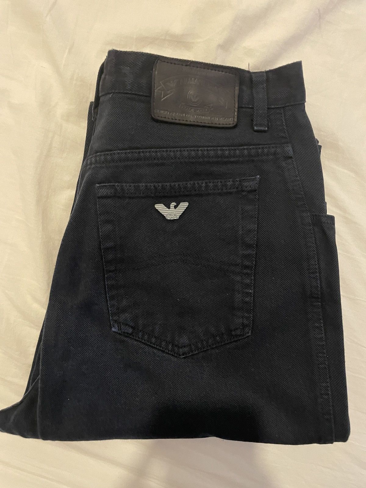 Armani Vintage Armani Jeans – Slim Fit – Dark Blue – Made in Italy Size US 33 - 1 Thumbnail