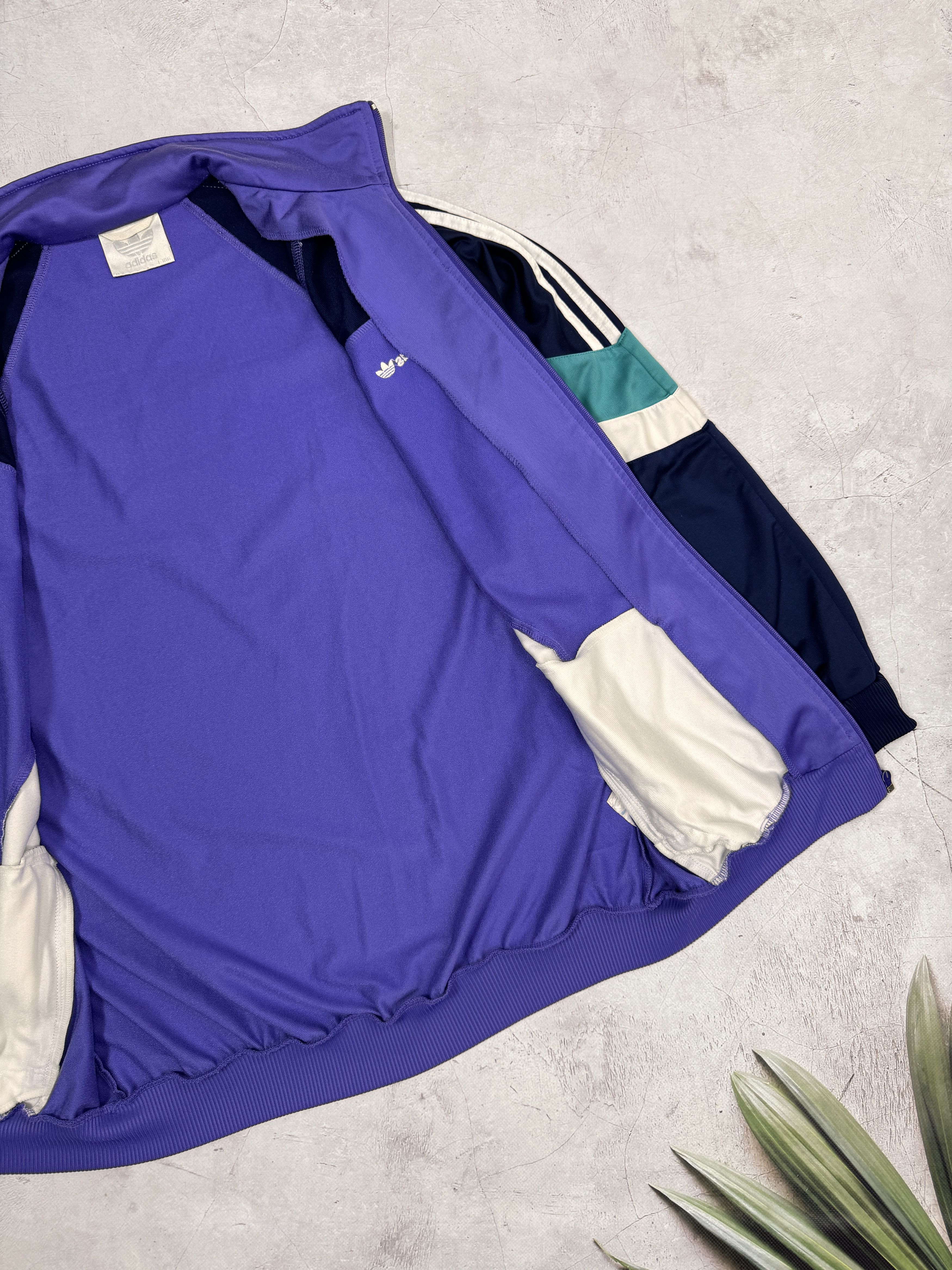 Adidas × Vintage Vintage Adidas Track Jacket Purple & Dark Blue Size US L / EU 52-54 / 3 - 13 Thumbnail