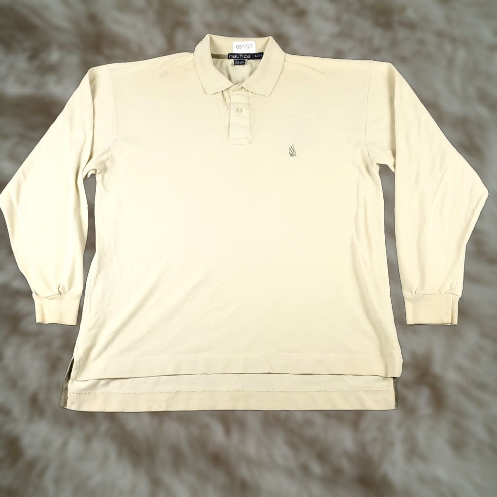 Nautica Nautica Polo Shirt Mens XL Yellow Solid Short/Long Sleeve Casual All Seasons 90s Modern Preppy Mens Size US XL / EU 56 / 4 - 1 Thumbnail