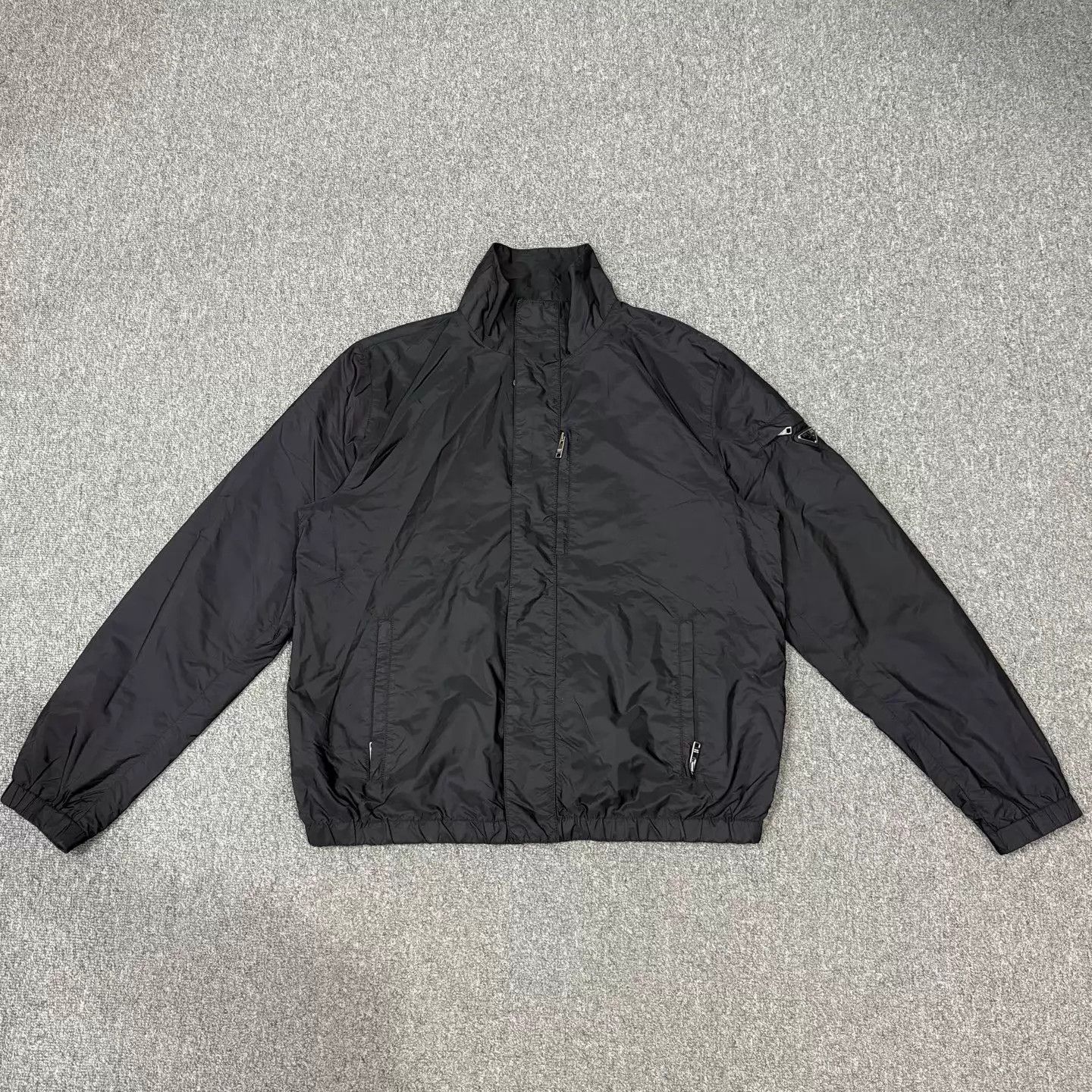 Prada Prada Black Nylon Arm Triangle Logo Jacket 54 Size US L / EU 52-54 / 3 - 1 Thumbnail