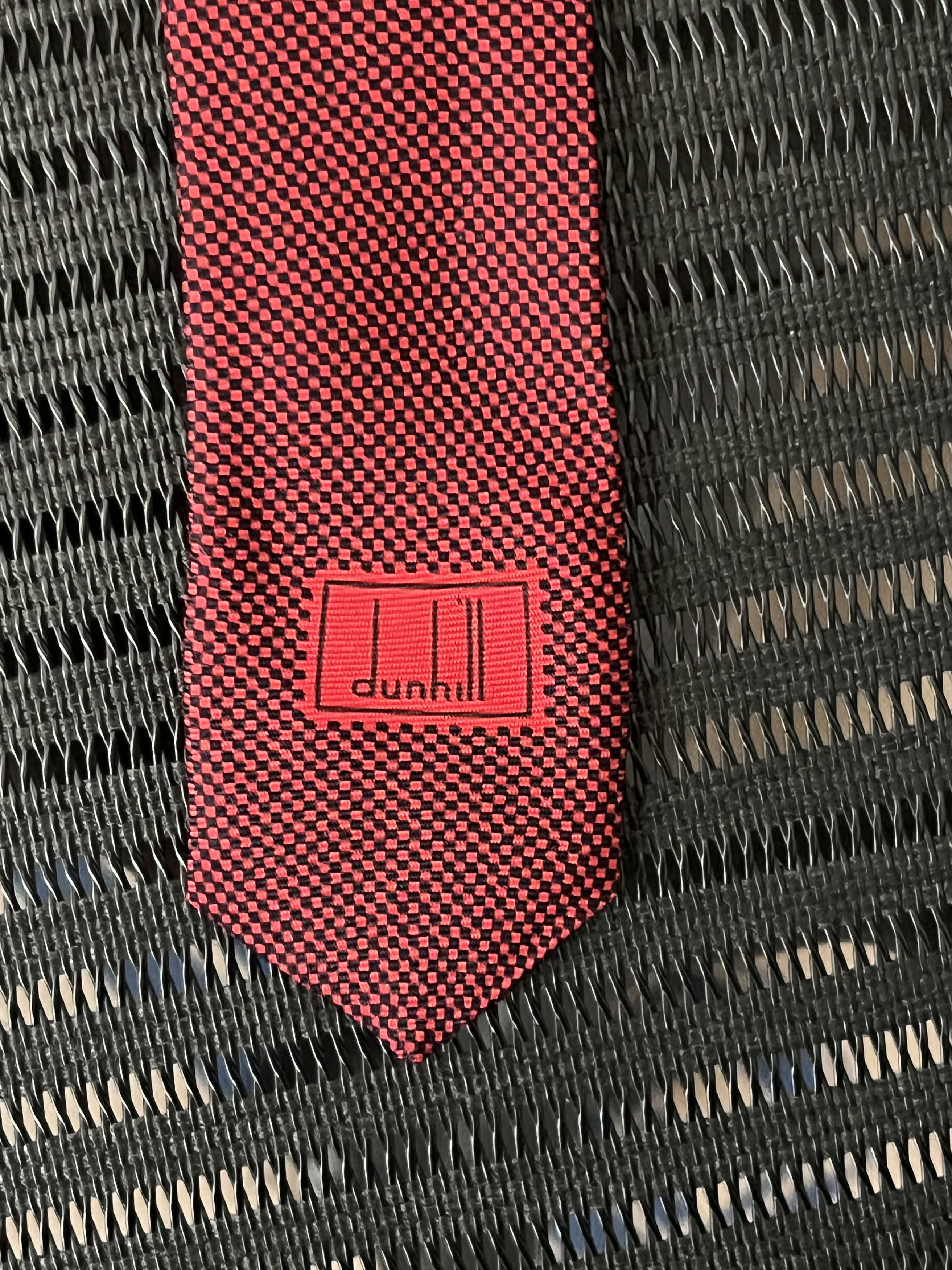 Alfred Dunhill Dunhill red silk tie Size ONE SIZE - 6 Thumbnail