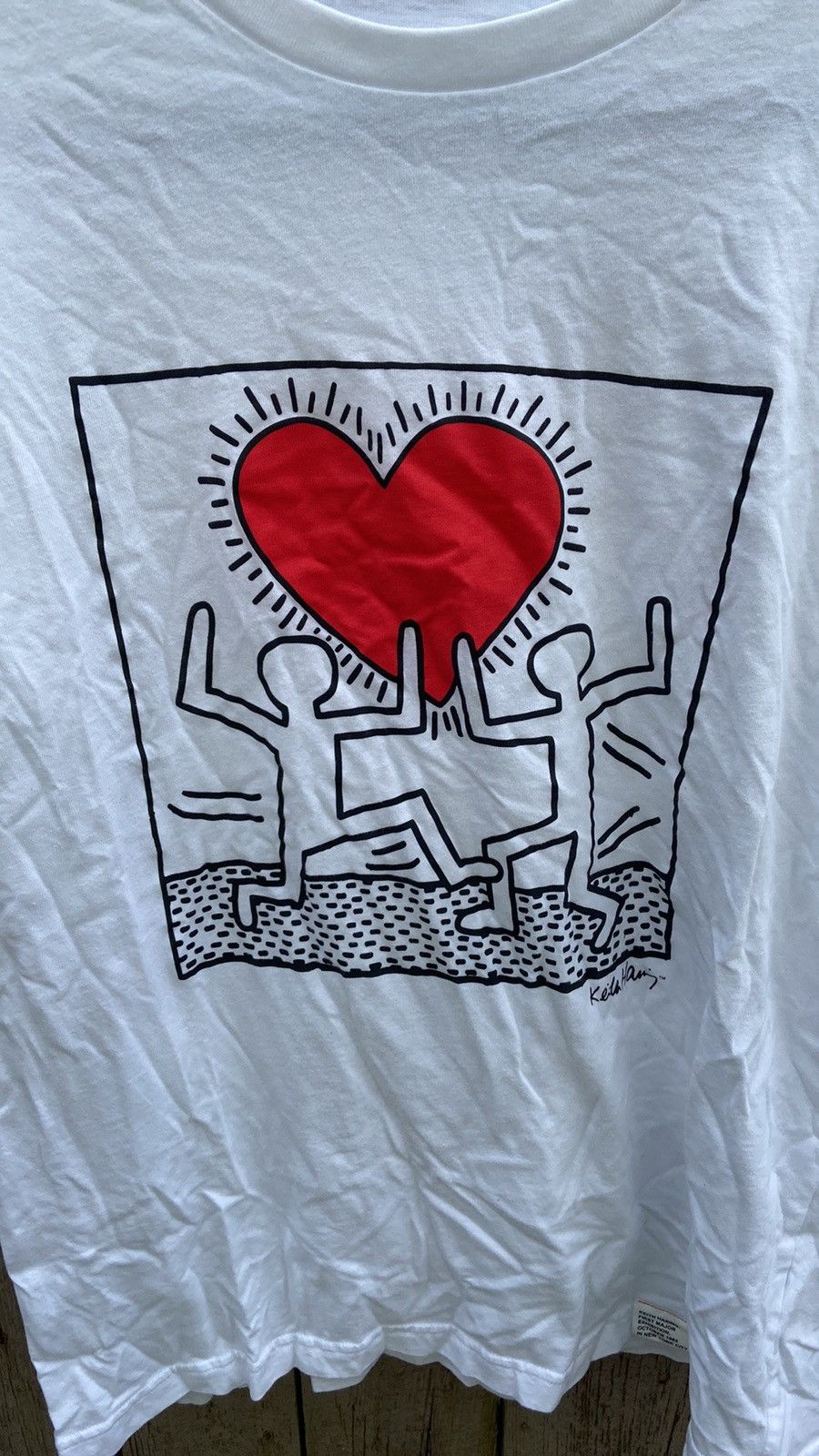 Keith Haring × Uniqlo Uniqlo X Keith Haring White Graphic T-Shirt Size US L / EU 52-54 / 3 - 3 Thumbnail