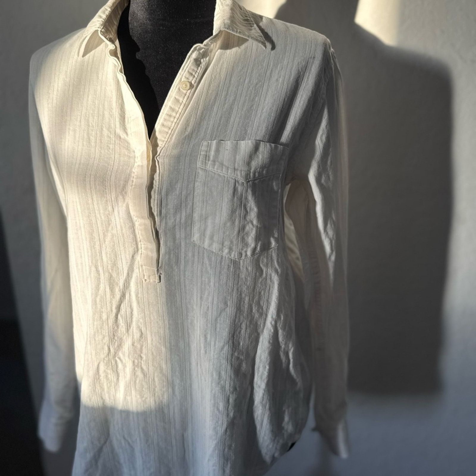 Gap Cotton Cream Button-Up Women's Top Size M / US 6-8 / IT 42-44 - 1 Thumbnail