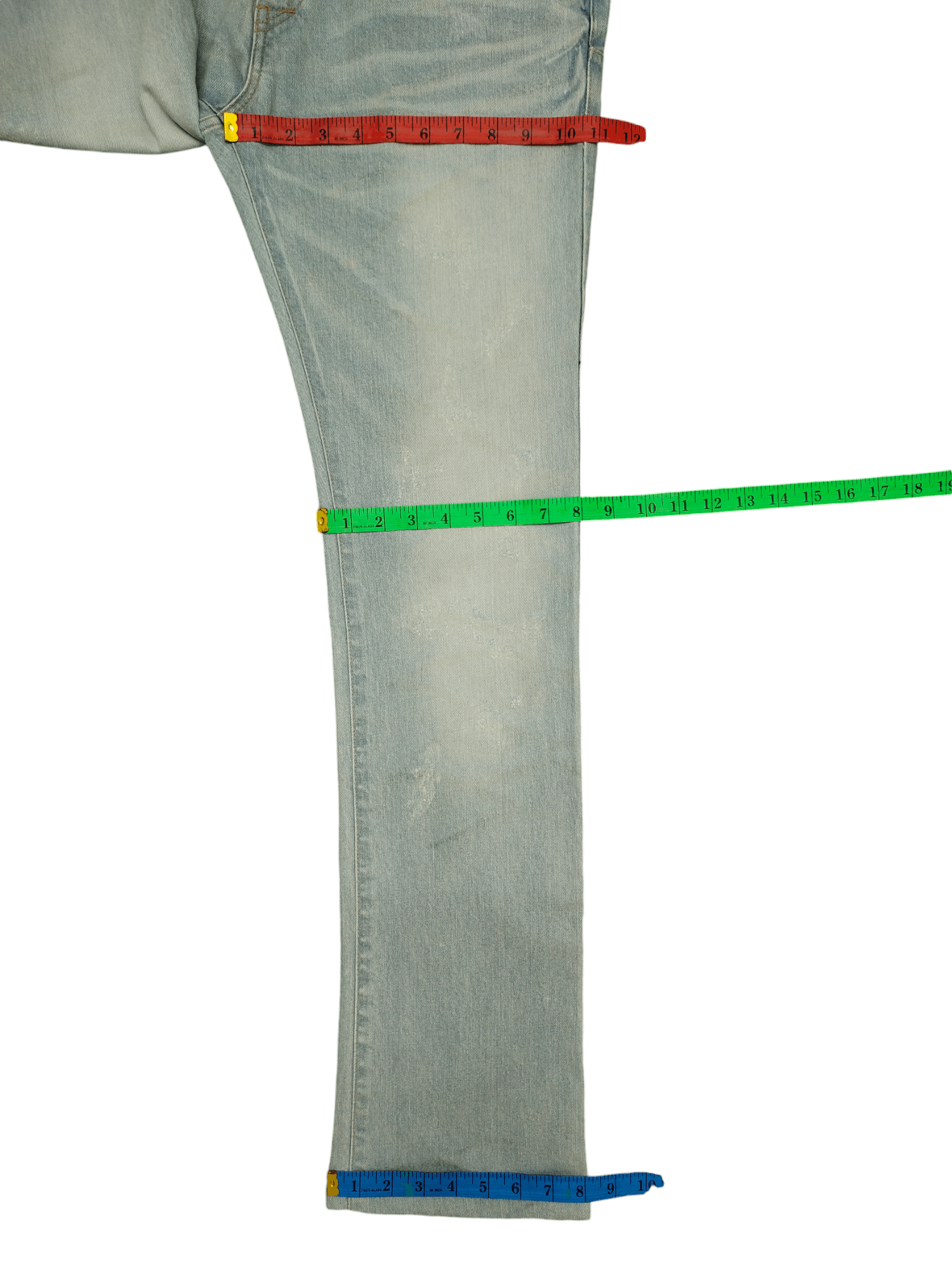 Tornado Mart Slim Flare Tornado Mart Clawmark Faded Denim Bootcut Y2k Size US 35 - 12 Thumbnail