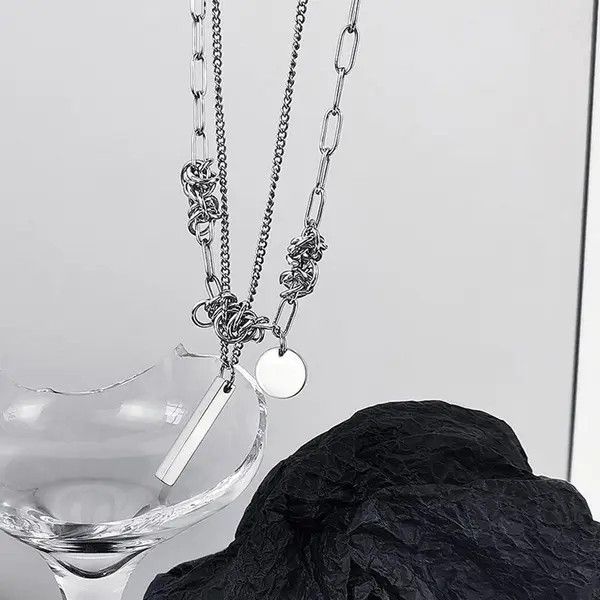 Jewelry Trendy Layered Silver Necklace Size ONE SIZE - 4 Thumbnail