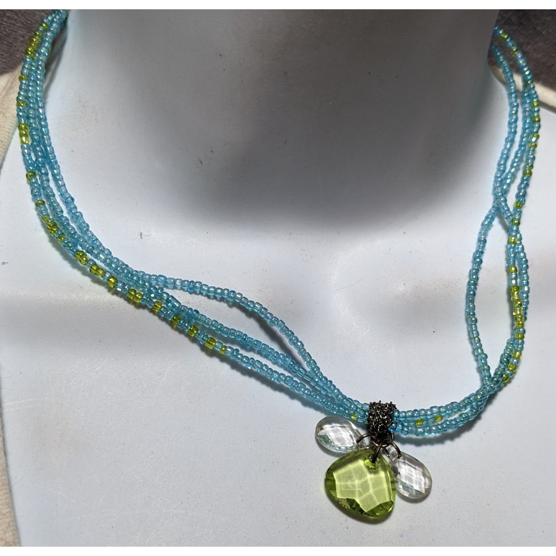 Other Handmade 90s Blue And Green Glass Necklace Size ONE SIZE - 6 Thumbnail