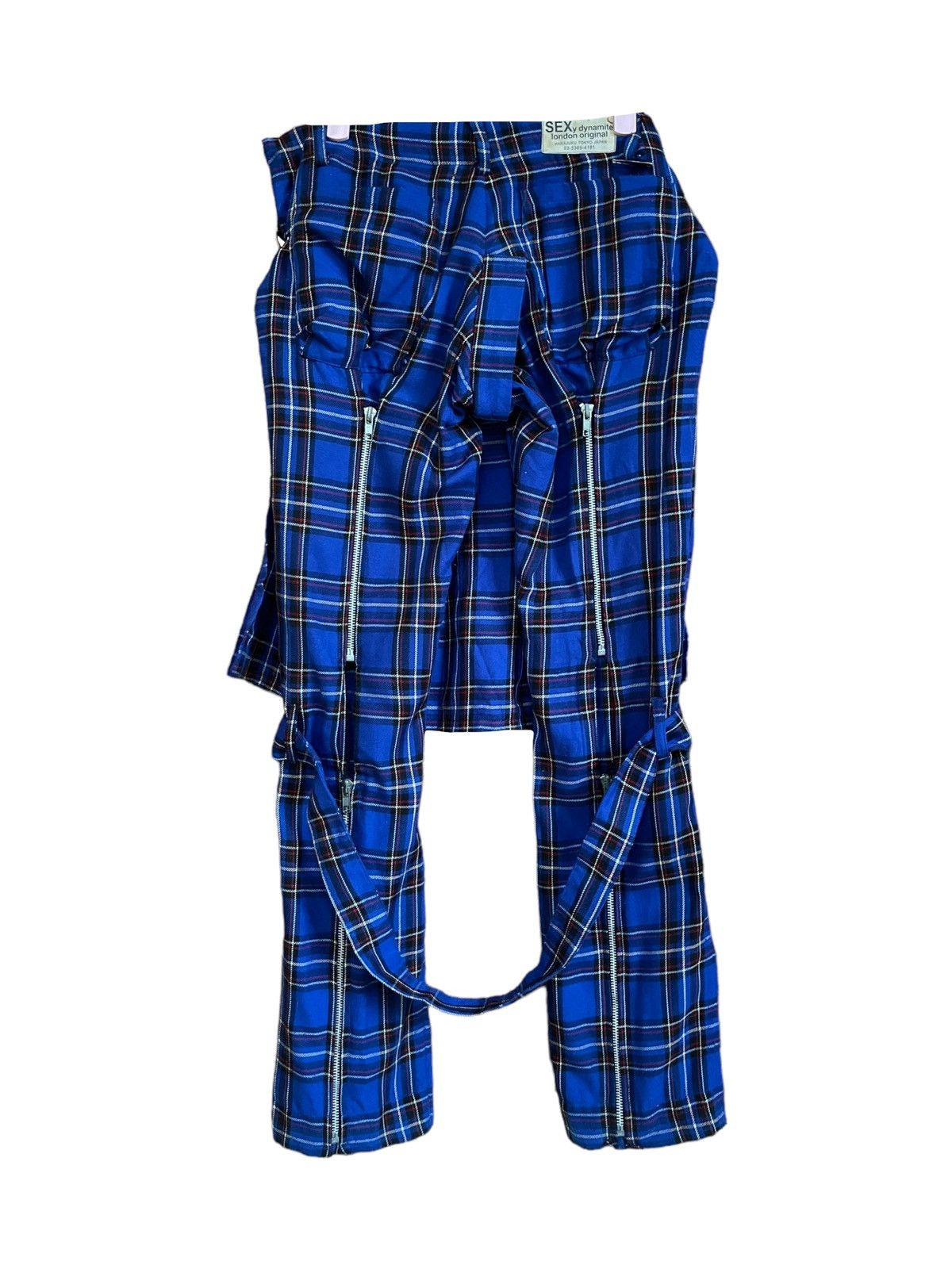 If Six Was Nine × Le Grande Bleu (L.G.B.) × Seditionaries Sexy Dynamite London Original Tartan Bondage Pant With Skirt Size US 33 - 12 Thumbnail