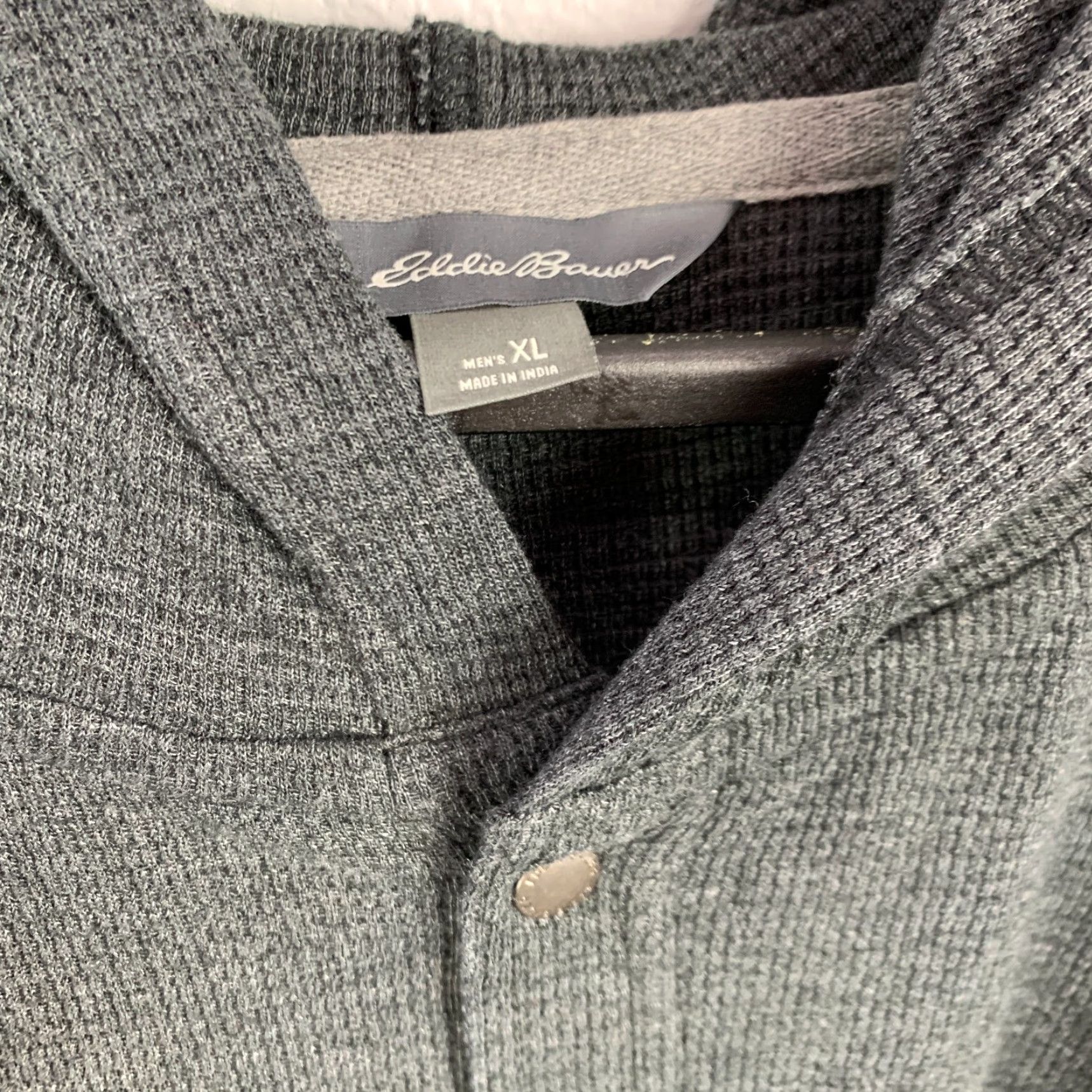 Eddie Bauer VINTAGE Eddie Bauer Hooded Shirt XL Black Shirt Pocket Thermal Button Down New with Tags Athletic Mens 60% Cotton 40% Polyester Size US XL / EU 56 / 4 - 2 Thumbnail