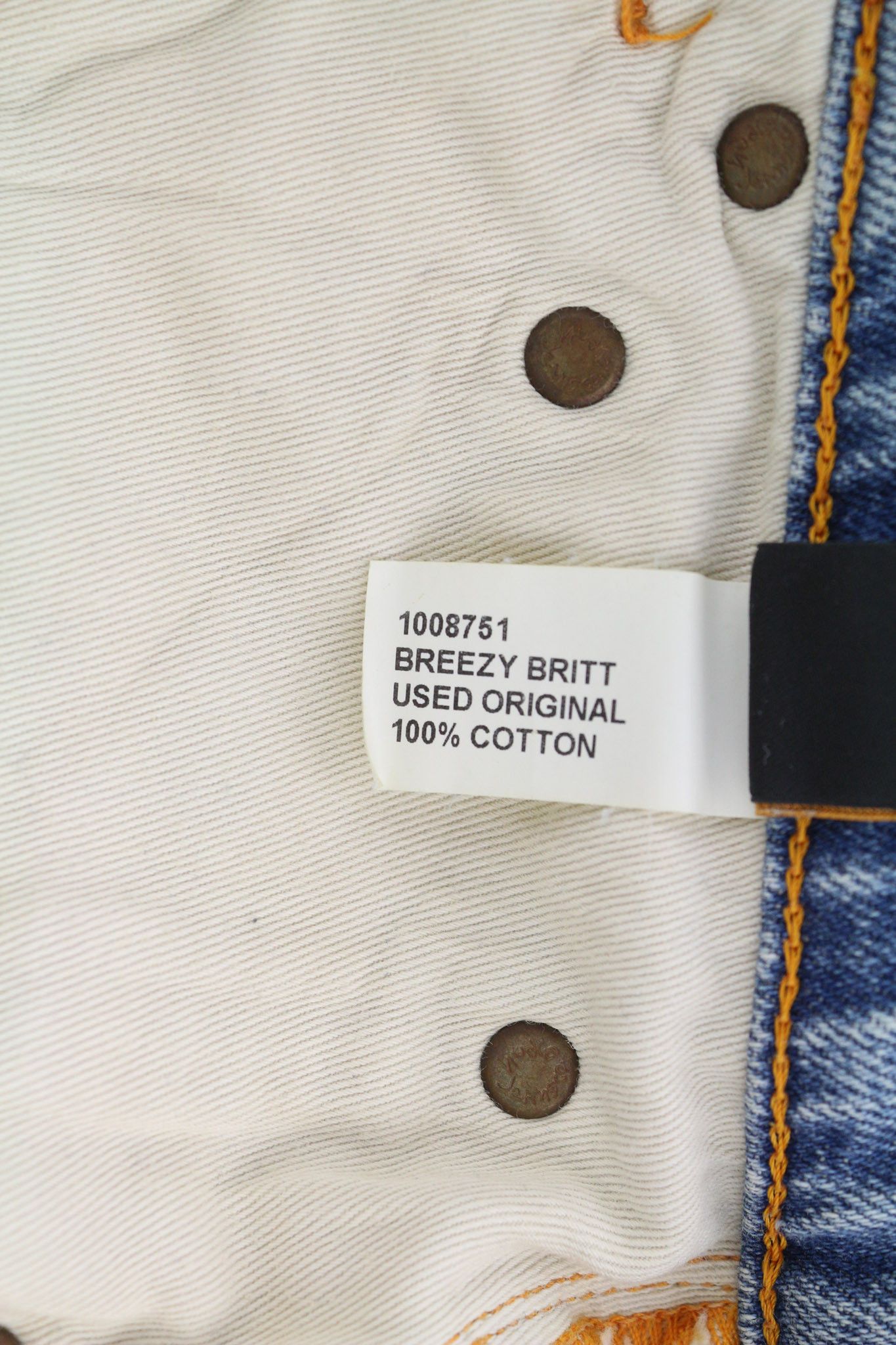 Nudie Jeans BREEZY BRITT W28/L32 Washed Blue Denim Jeans 82672 Size US 28 / EU 44 - 7 Thumbnail