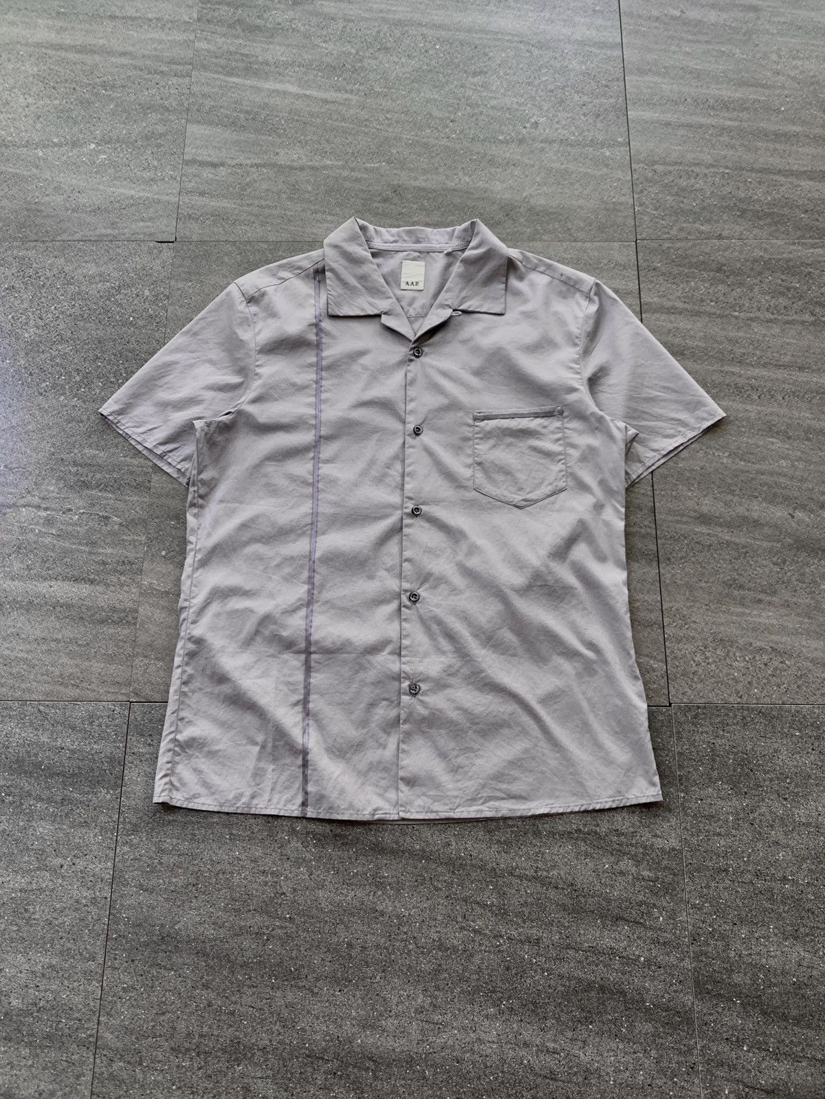 Yohji Yamamoto FREE TAX! AAR Ribbon Paneled Open Collar Shirt Size US M / EU 48-50 / 2 - 2 Thumbnail