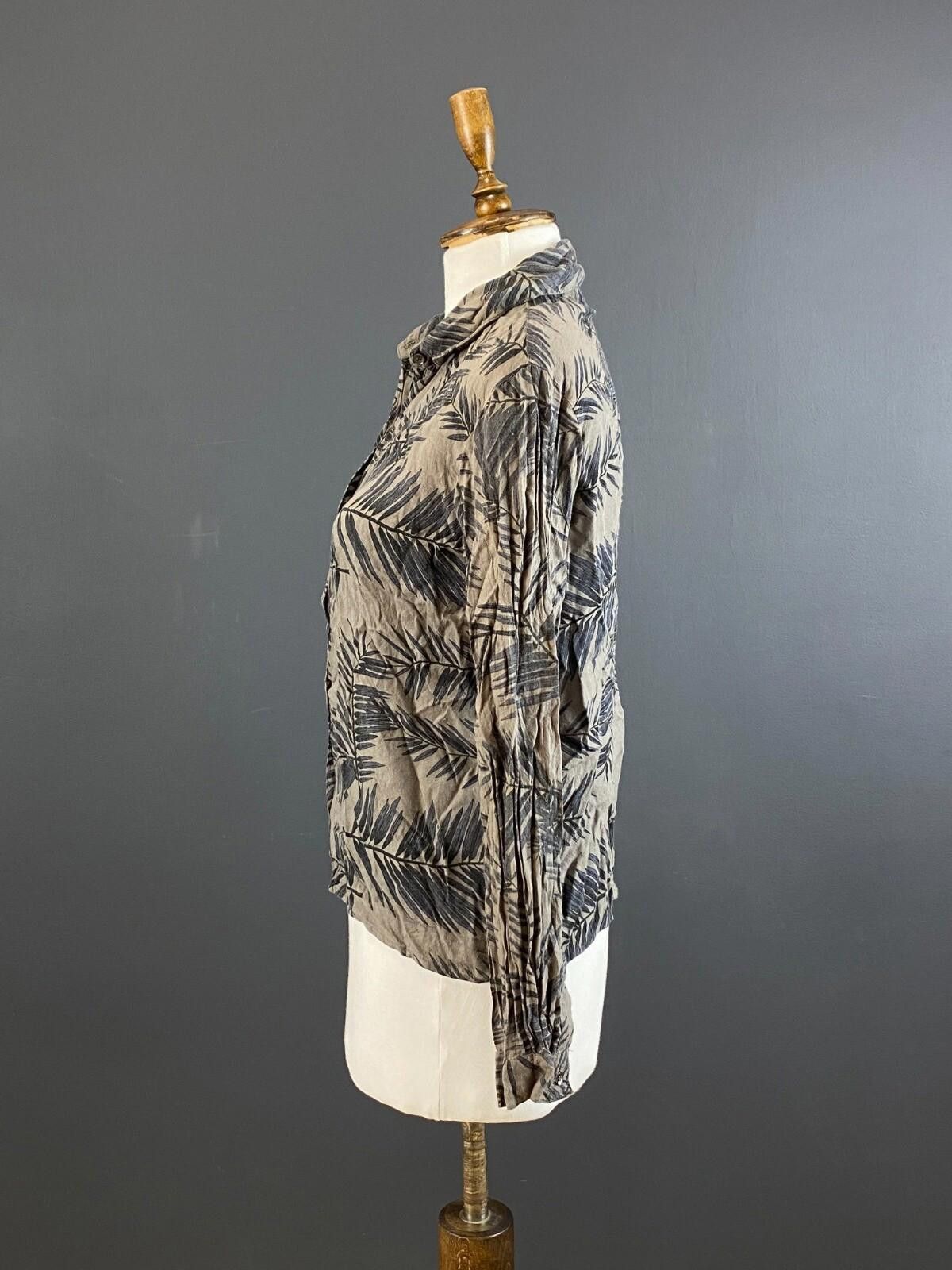 Gianni Valentino GANNI Palm Leaves Brown Blouse Shirt Size XS Size XS / US 0-2 / IT 36-38 - 5 Thumbnail