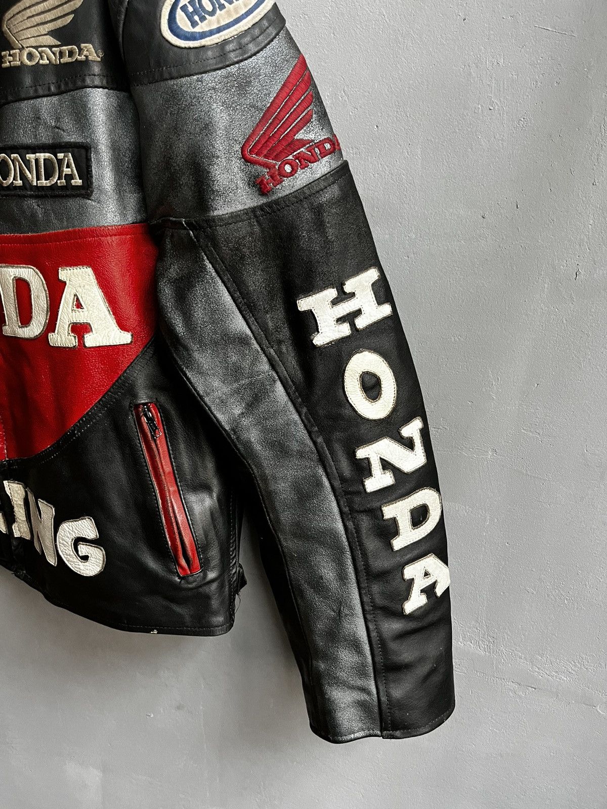 Vintage Honda Racing CBR Leather Jacket RARE ALL BLACK Size US M / EU 48-50 / 2 - 4 Thumbnail