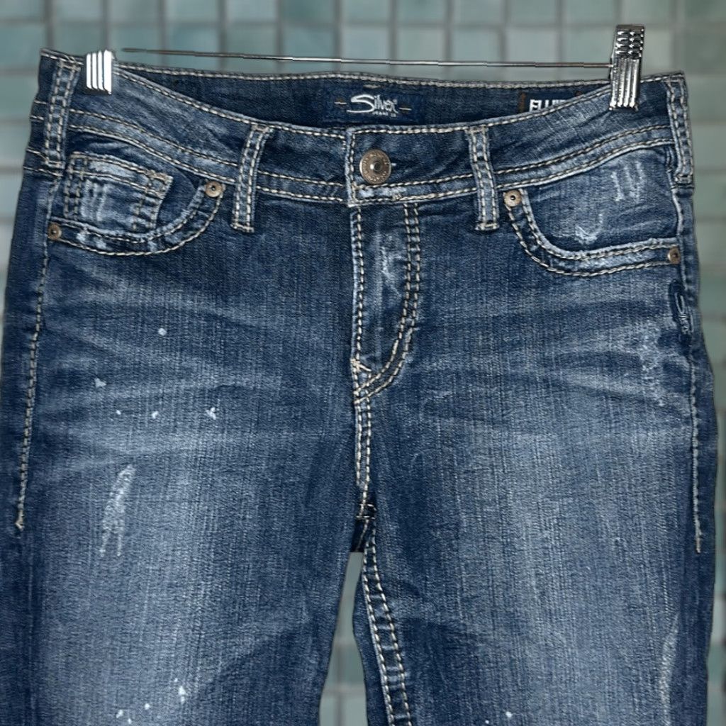 Silver Jeans Co. Silver Jeans Co. Suki Mid Super Skinny Mens Jeans 29x31 Fluid Denim Size US 29 - 1 Thumbnail