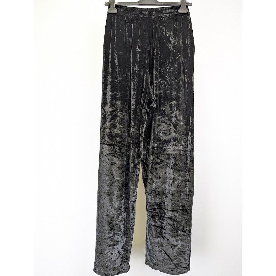 Balenciaga o1rshd1 Baggy Pants BB Paris Icon Shiny Velvet in Black Size US 28 / EU 44 - 11 Thumbnail