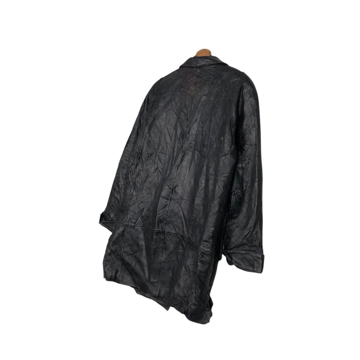 Japanese Brand Artisanal Crinkled Leather Trench Map Lining Issey Miyake Size US M / EU 48-50 / 2 - 11 Thumbnail