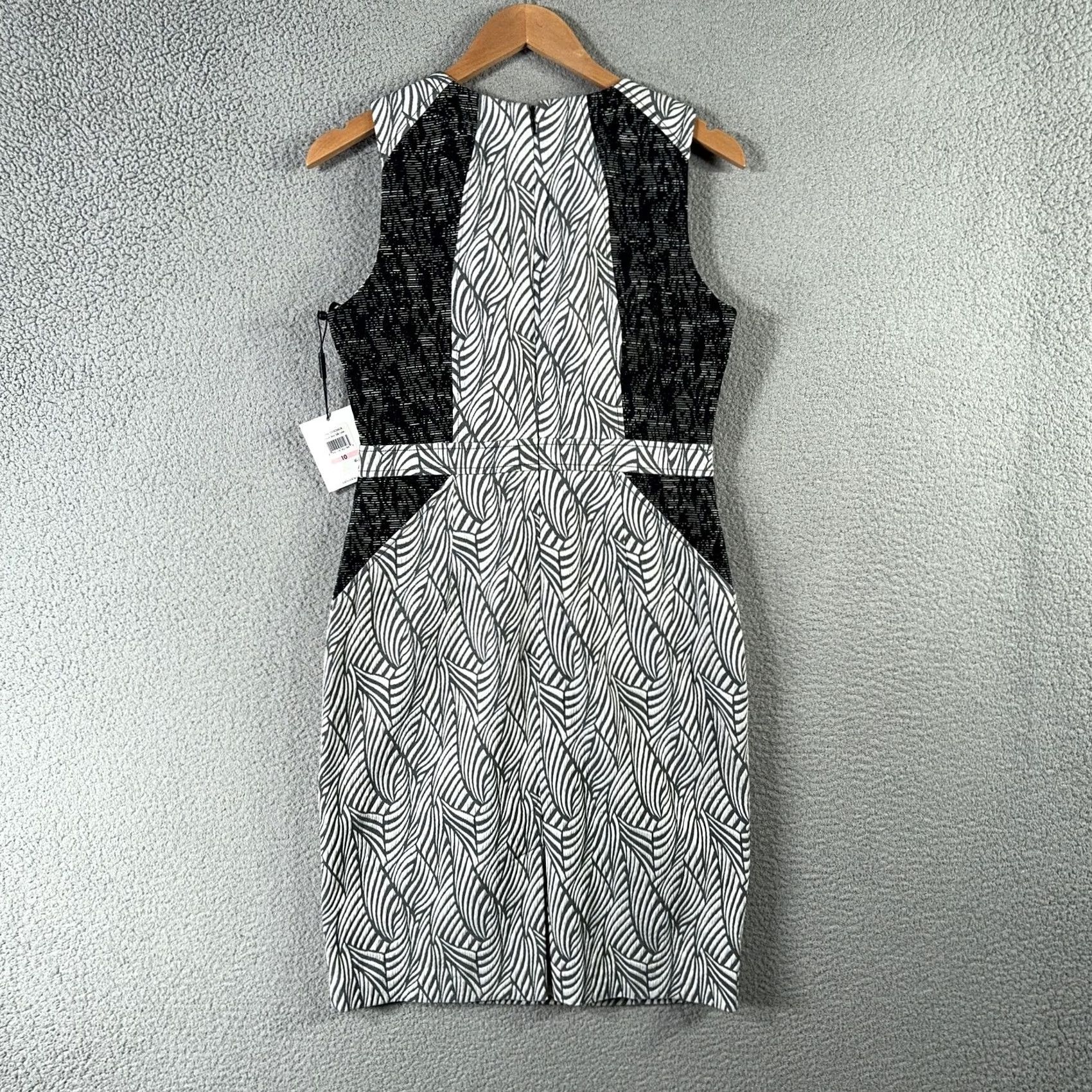 Calvin Klein Calvin Klein Dress Women 10 Black White Sleeveless Sheath Cocktail Wedding guest Size L / US 10 / IT 46 - 2 Thumbnail