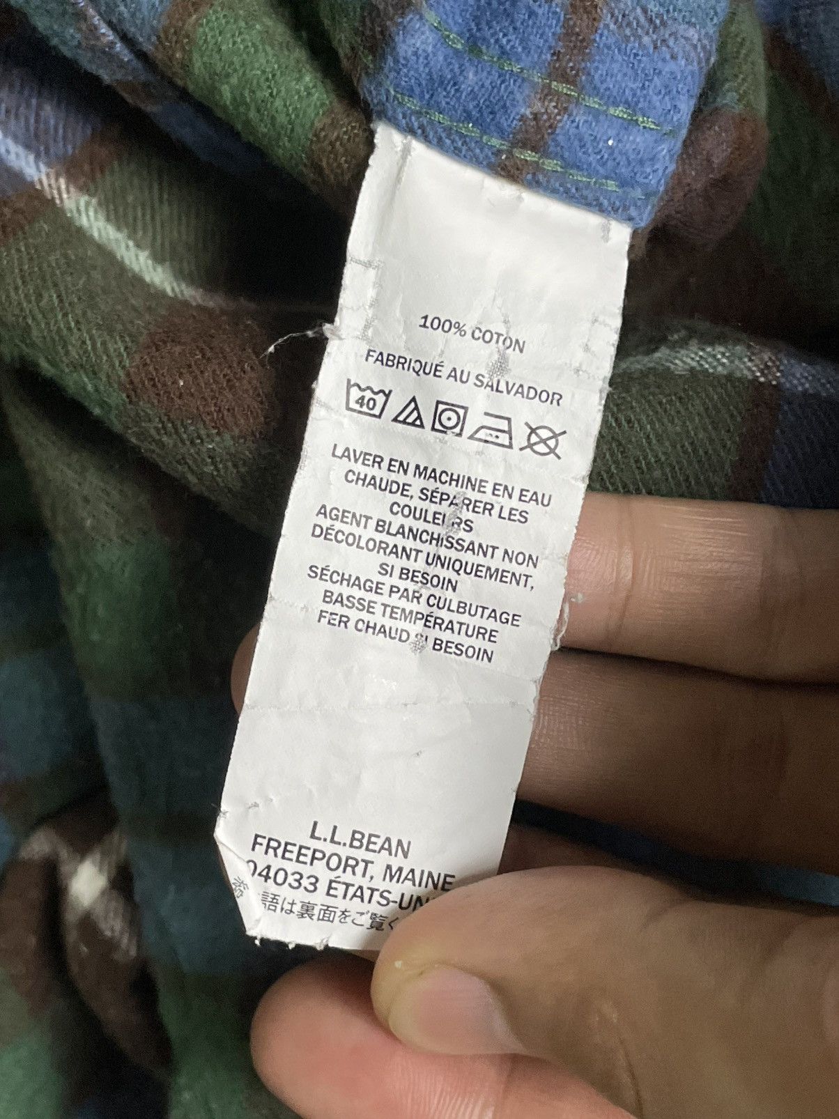 L.L. Bean × Vintage L.L Bean Scotch Plaid Flannel Shirt (54) Size US XL / EU 56 / 4 - 10 Thumbnail