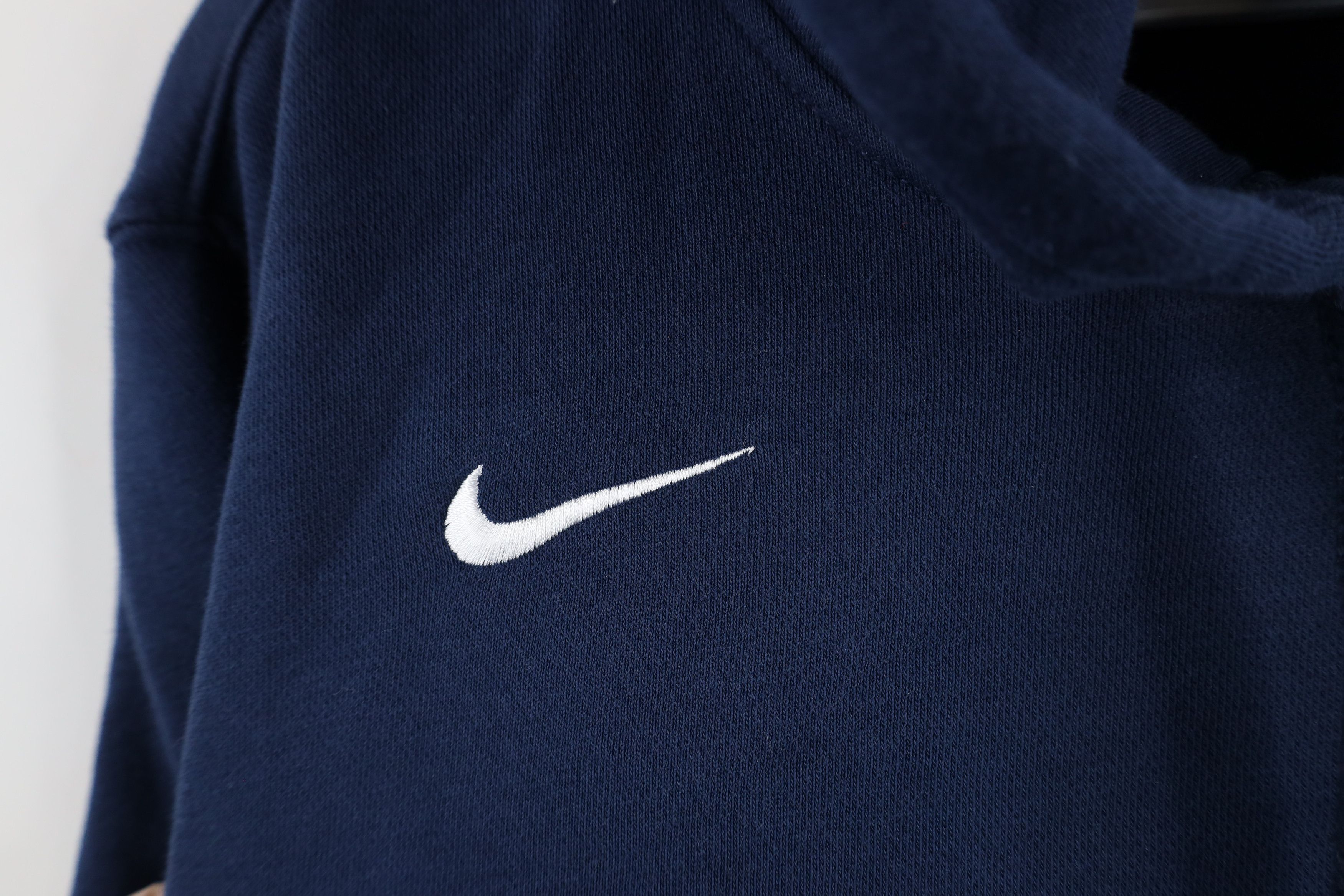 Nike × Vintage Vintage Y2K Nike Scott Mini Swoosh Hoodie Sweatshirt Blue Size US L / EU 52-54 / 3 - 6 Thumbnail