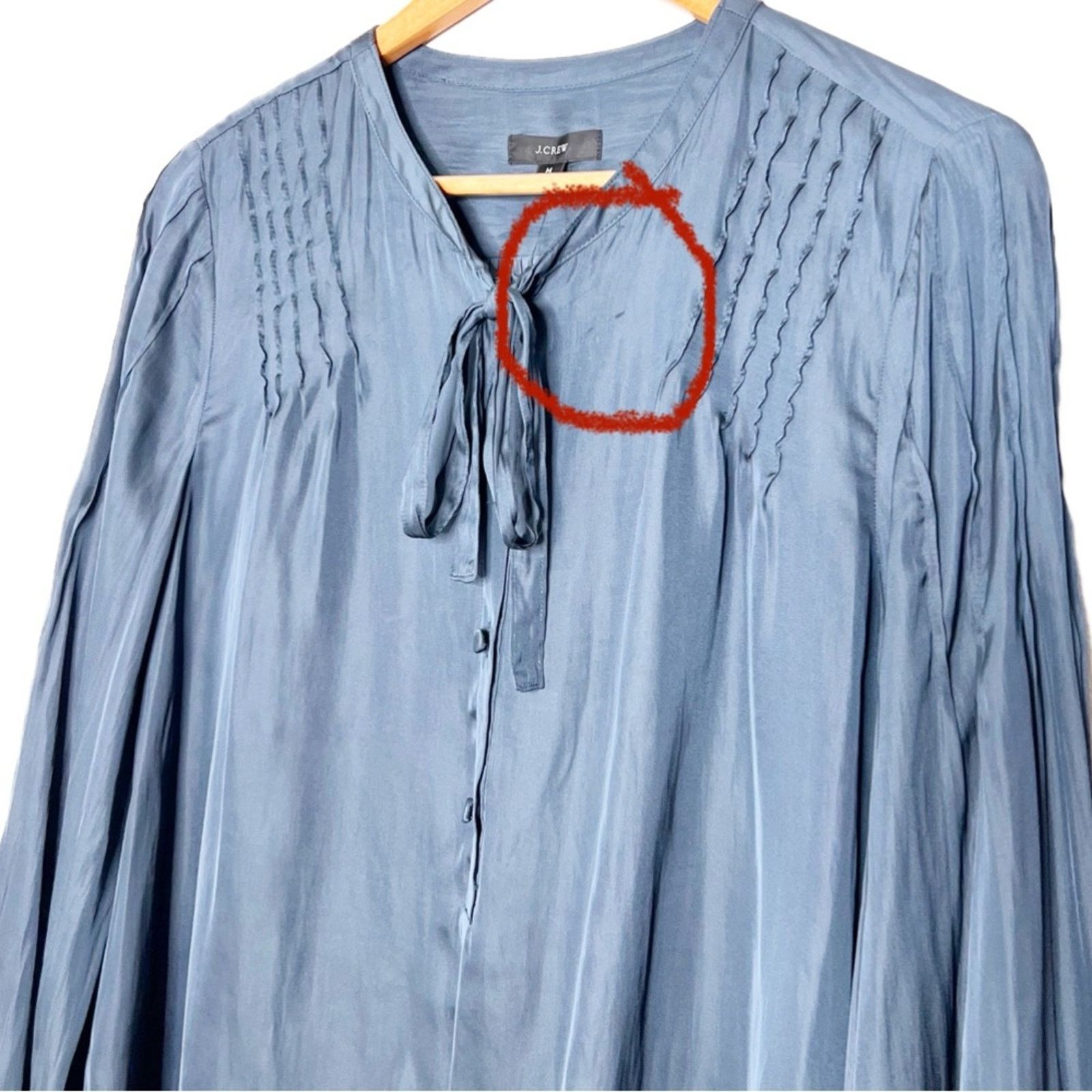 J.Crew New with tag J. Crew Women's Teal Satin Business Blouse Size M / US 6-8 / IT 42-44 - 11 Thumbnail