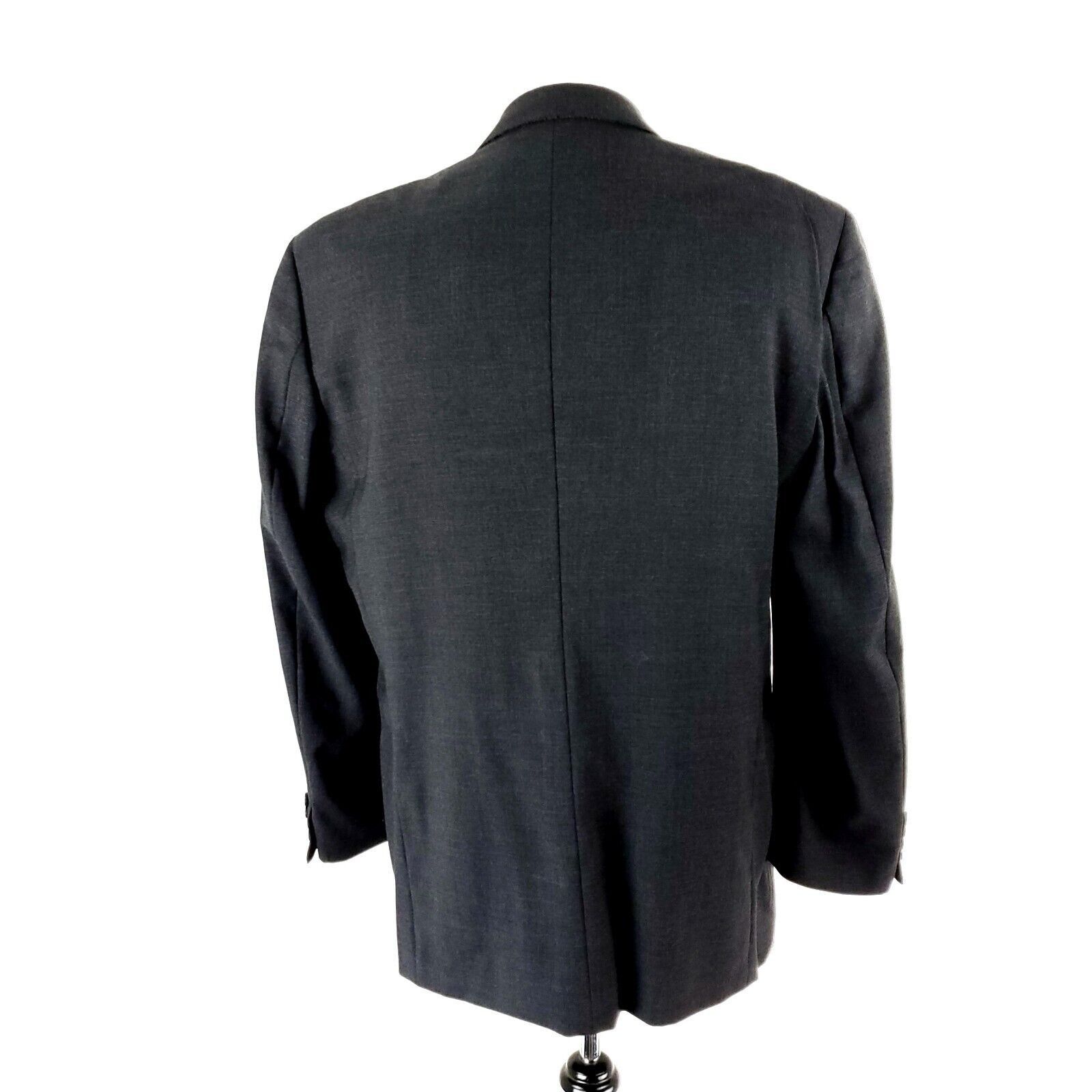 Pronto Uomo Pronto Uomo Lessona Super 100s Wool 2 Button Blazer 42R Gray Size 42R - 5 Thumbnail