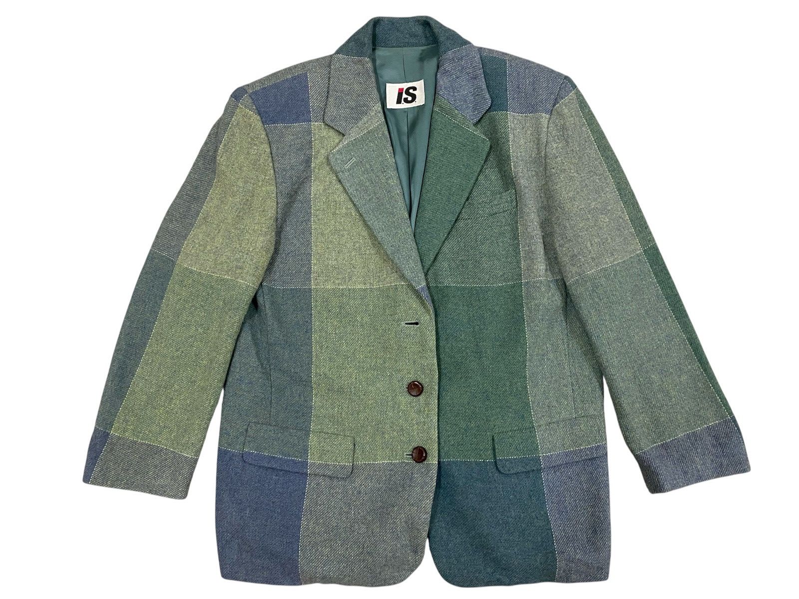 Issey Miyake Issey Miyake Wool Splendor Tweed Patchwork Tailored Jacket Size M / US 6-8 / IT 42-44 - 2 Thumbnail