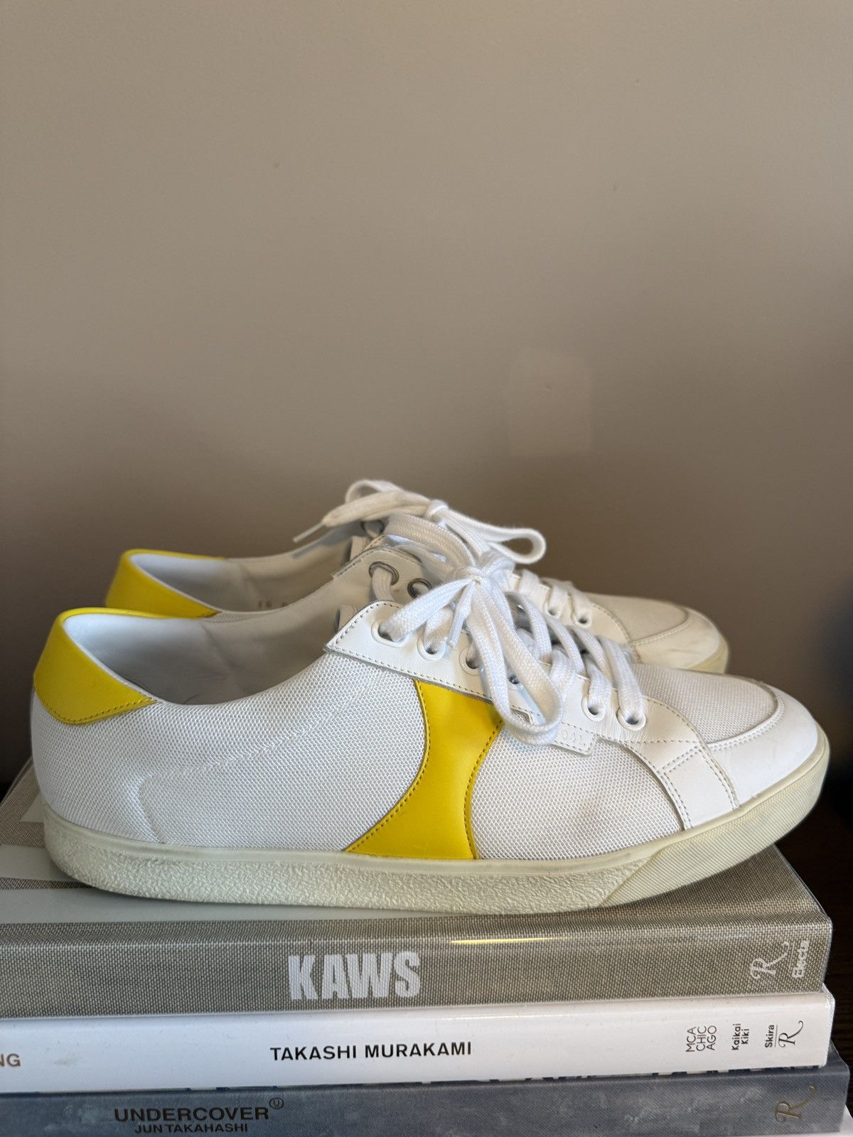 Celine × Hedi Slimane celine Triomphe Low Top in Black & Yellow Size US 9 / EU 42 - 3 Thumbnail