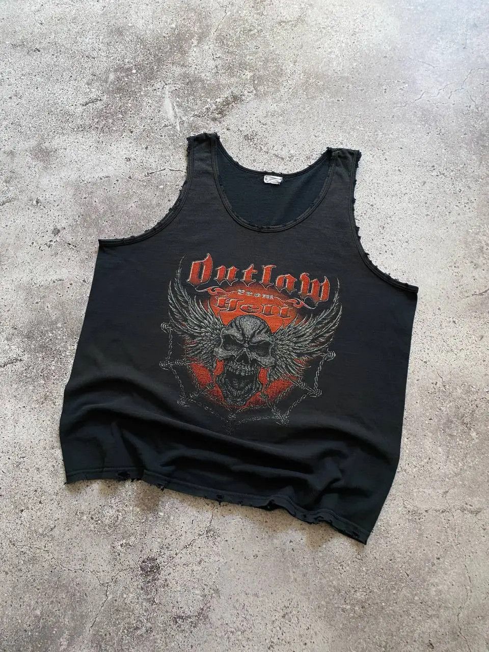 Band Tees VINTAGE OUTLAW FROM HELL SKULL DISTRESSED FADED TANK TOP Size US L / EU 52-54 / 3 - 6 Thumbnail