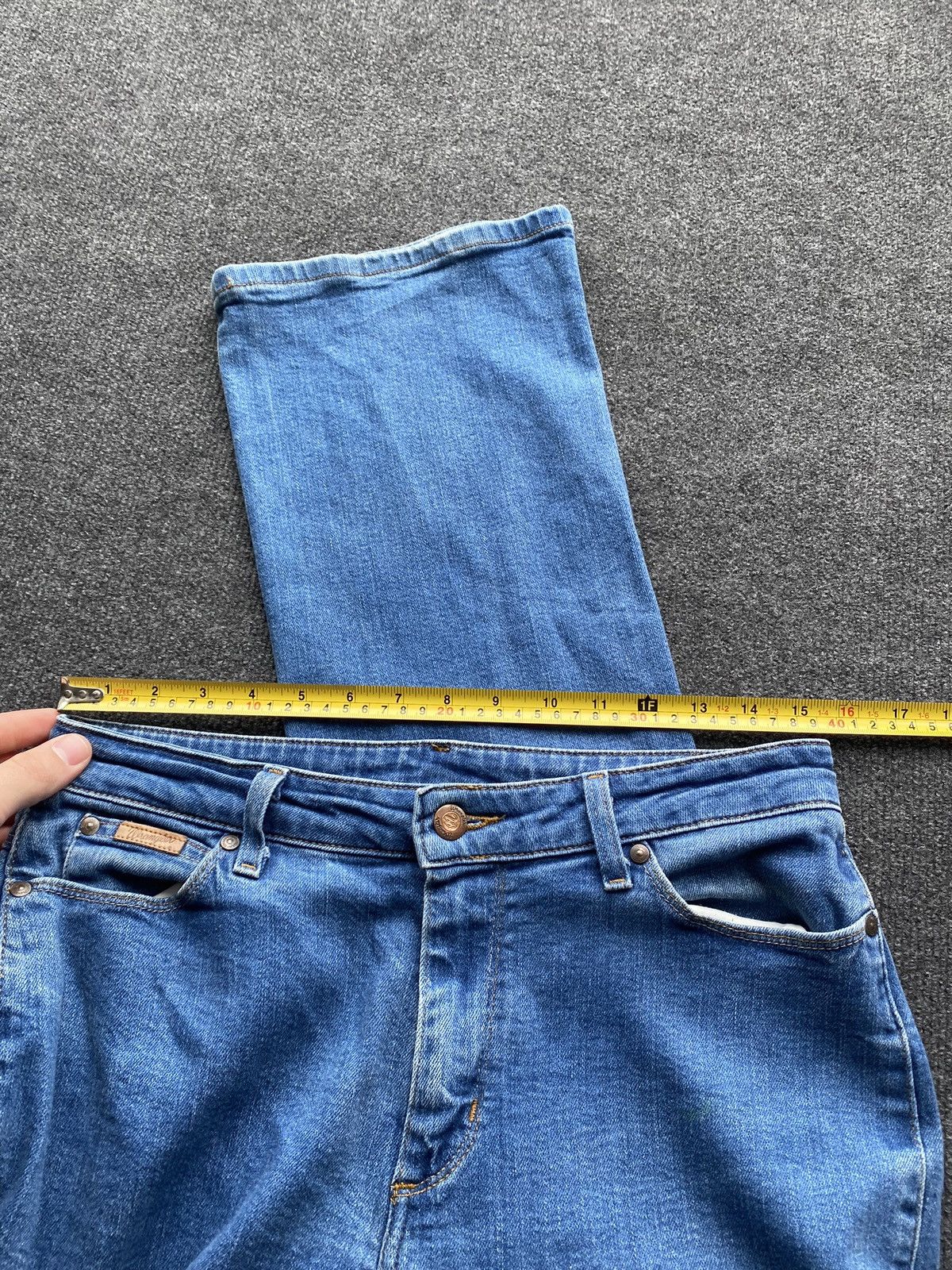 Wrangler 🔥Vntg Wrangler Sexy Bootcut Wom Jeans blue y2k 31 western Size 31" - 7 Thumbnail