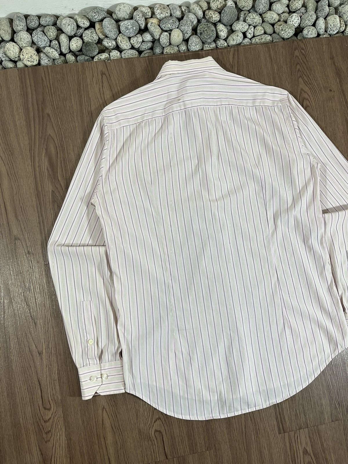 Versace Versace Italy Soft Pink Striped Button Up Shirt – (40 M) Size US M / EU 48-50 / 2 - 5 Thumbnail