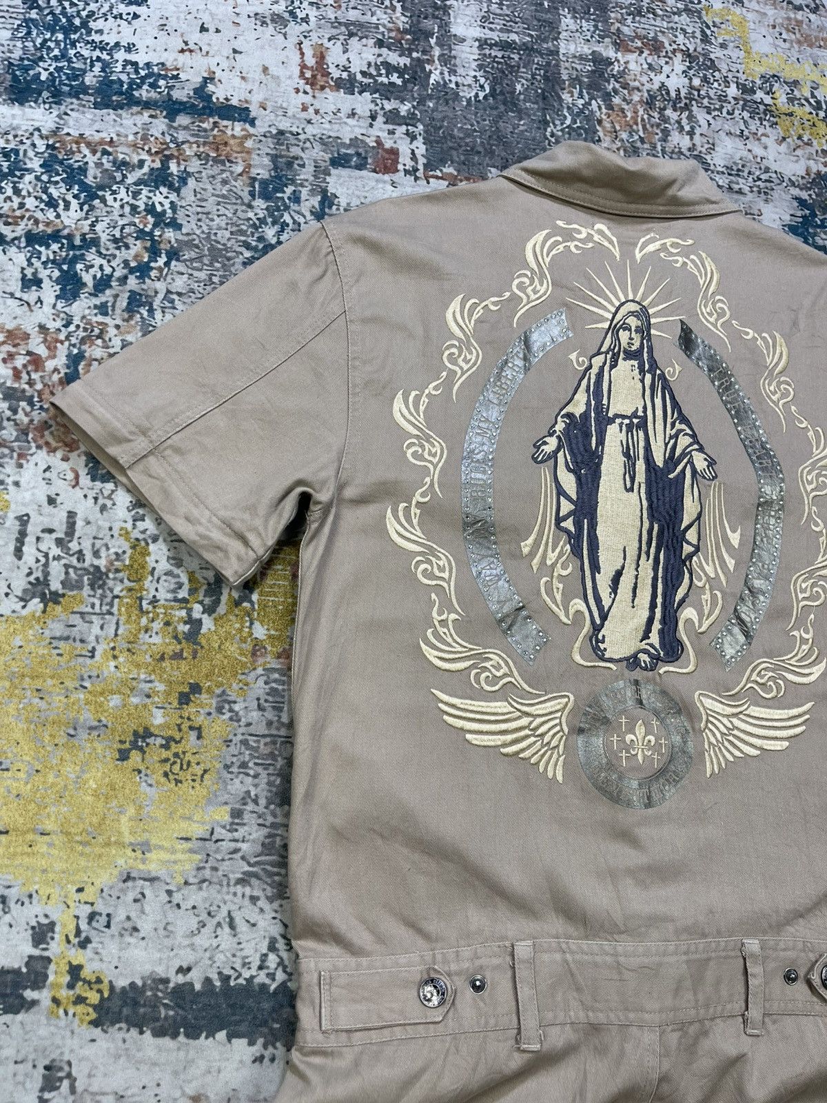 Japanese Brand Cool Drive Strike Virgin Mary Embroidered Jumpsuits Size US S / EU 44-46 / 1 - 2 Thumbnail