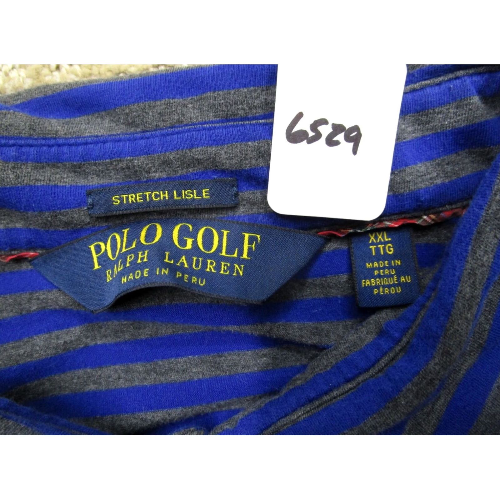 Ralph Lauren Ralph Lauren Polo Golf Shirt Men 2XL Blue Striped Short Sleeve Polo Shirt Golf Lisle Stretch Size US XXL / EU 58 / 5 - 7 Thumbnail