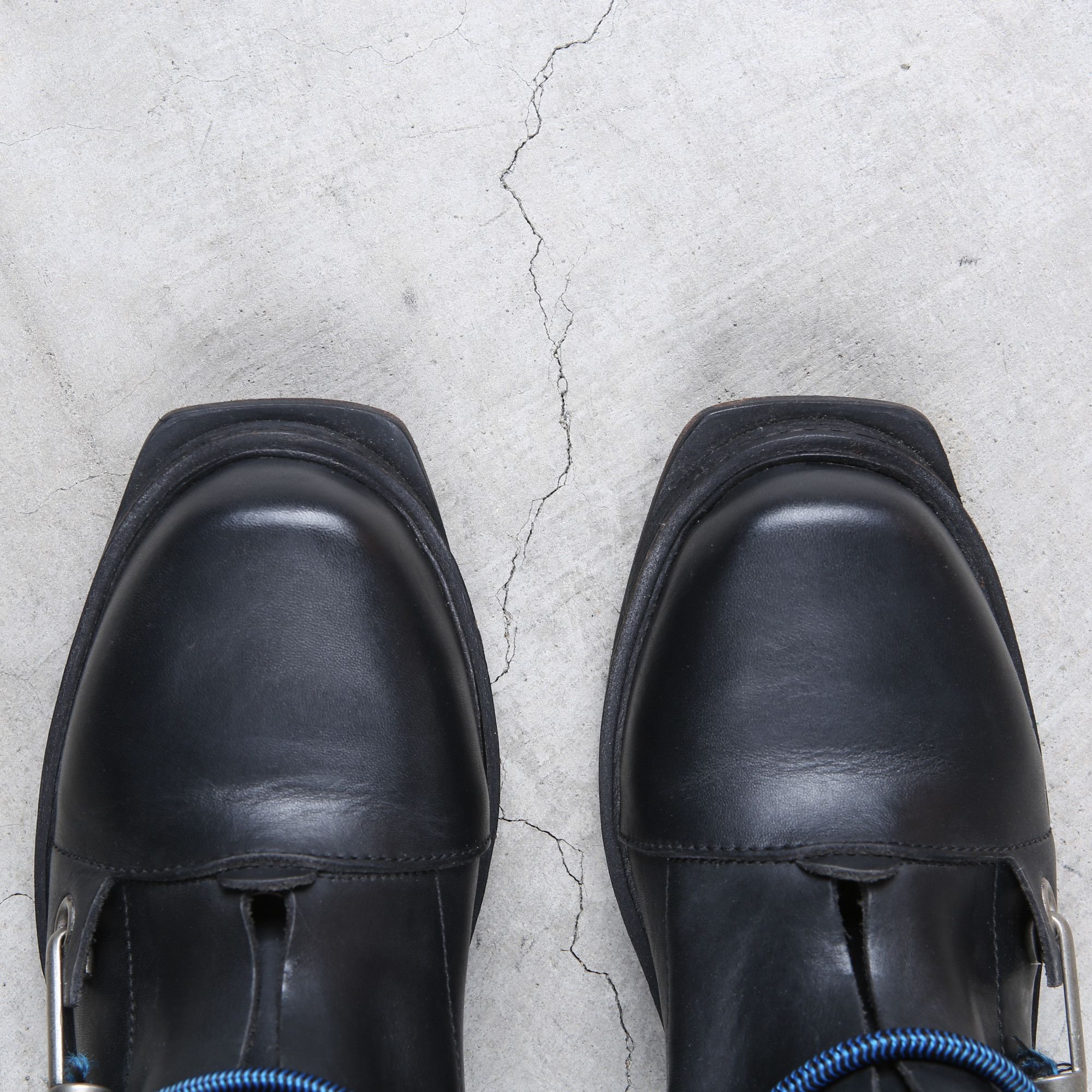 Dirk Bikkembergs Dirk Bikkembergs Black Bungee Boots 1996 Steel Cut Heel Size US 11 / EU 44 - 9 Thumbnail