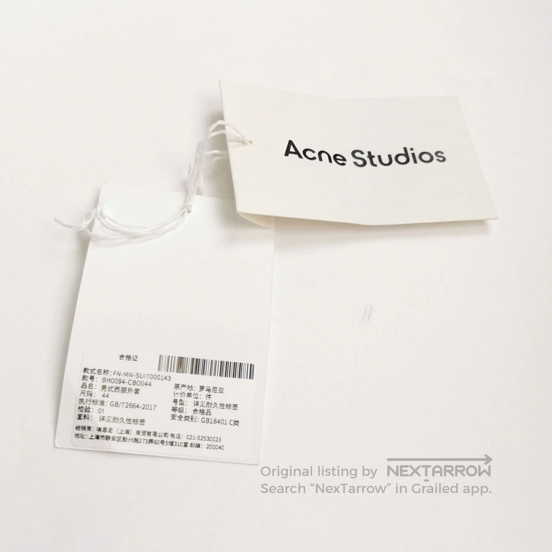 Acne Studios Acne Studios Cotton Single-Breasted Lapel Coat M/48. Size US XS / EU 42 / 0 - 5 Thumbnail