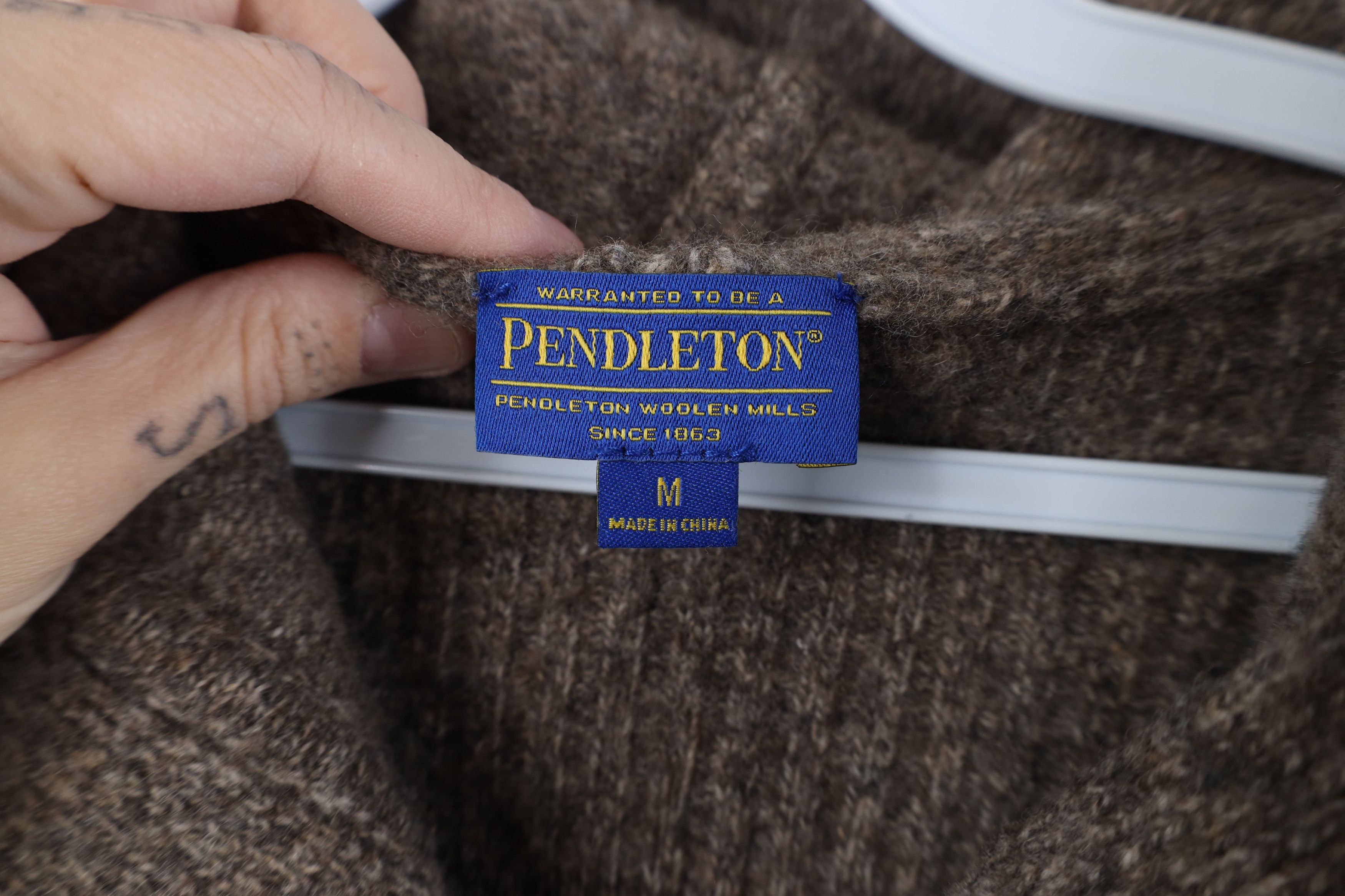 Pendleton Vintage Pendleton Blend Knit Hooded Cardigan Sweater Size M / US 6-8 / IT 42-44 - 9 Thumbnail