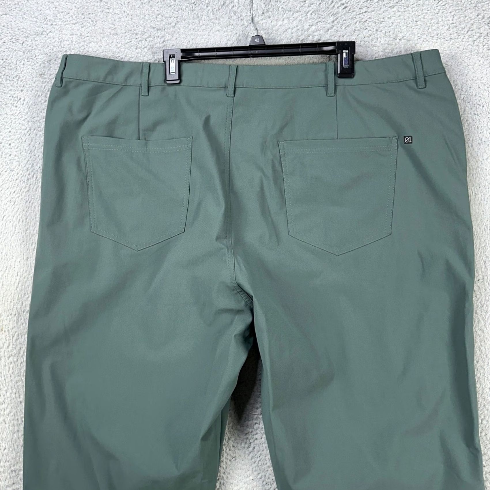 Vintage 01.Algo Mens Chino Golf Pants - Big & Tall - Green 42 Size US 42 / EU 58 - 2 Thumbnail