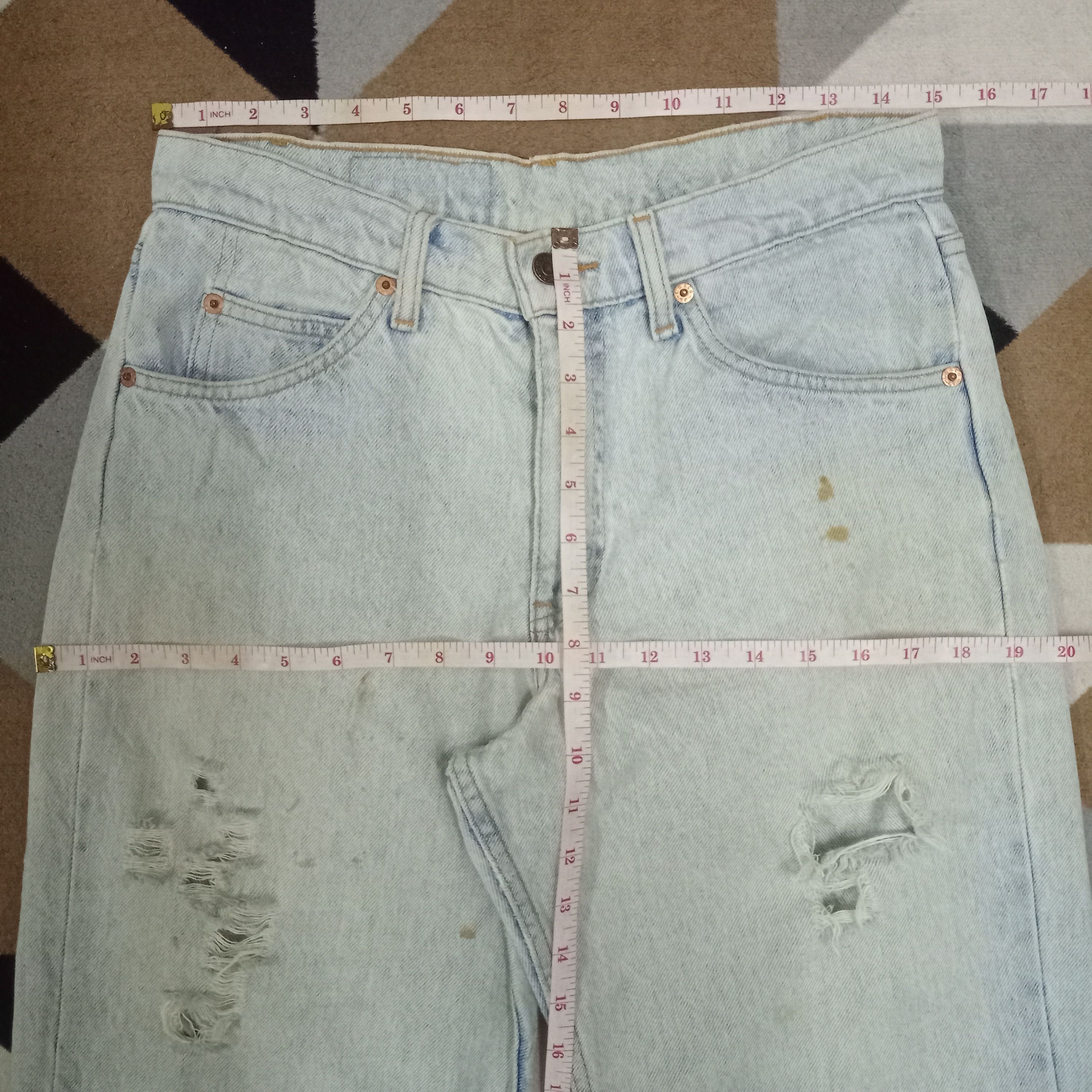 Levi's × Levi's Vintage Clothing Vintage 80s Levis Orange Tab Ripped Relaxed Fit Loose Jeans Size US 30 / EU 46 - 10 Thumbnail