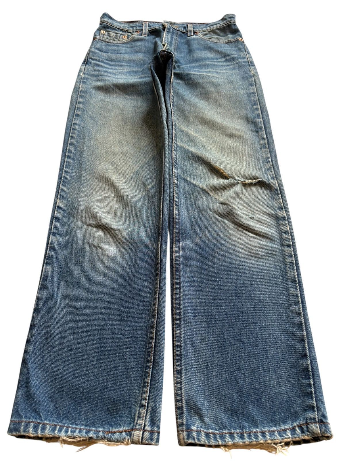 LVC × Levi's × Levi's Vintage Clothing Vintage 90s Levis 510 Mud Wash Distressed Ripped Jeans Size US 28 / EU 44 - 1 Thumbnail
